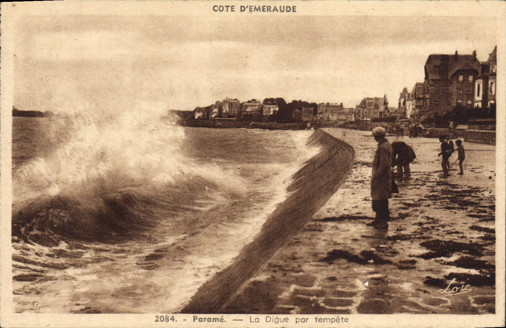 CPA Parame La Digue Par Tempete