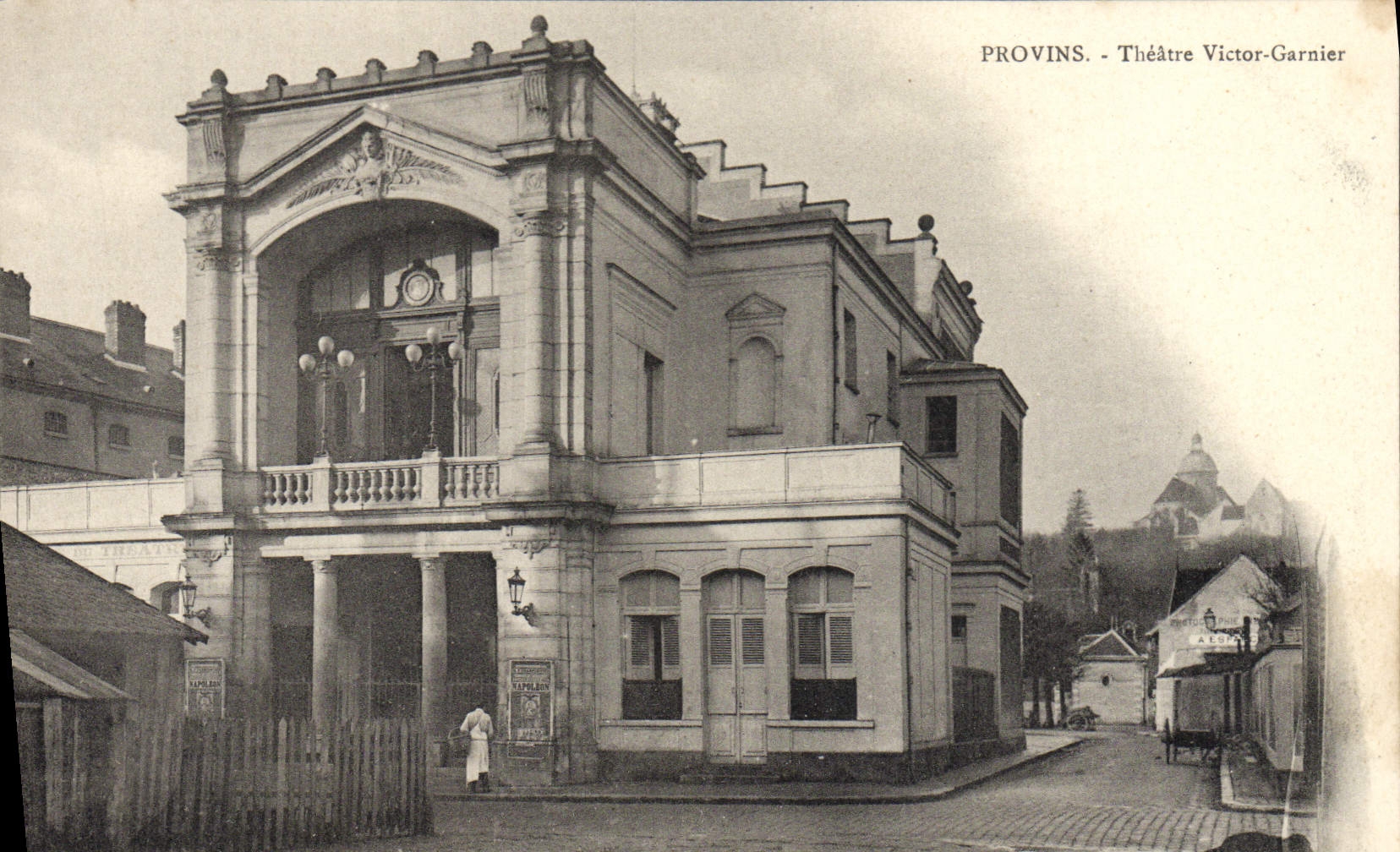 VINTAGE POSTCARD Layered branches Theater Victor Garnier