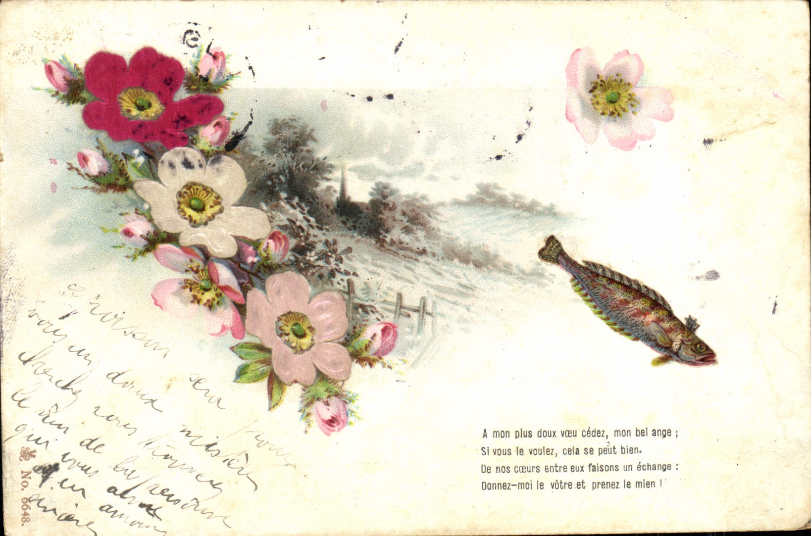 CPA Fantaisie Fleurs 