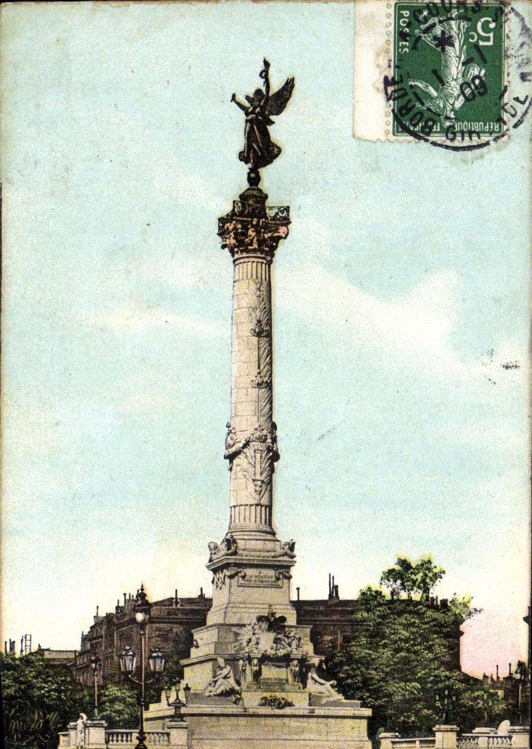 CPA Bordeaux Monument des Girondins