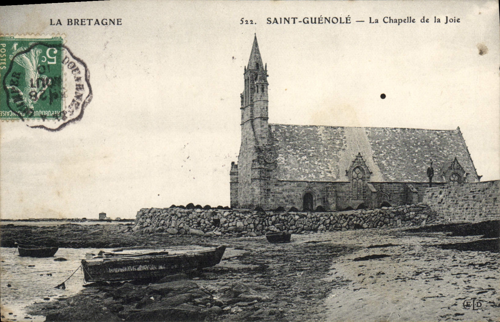 VINTAGE POSTCARD Brittany Guenole Saint La Chapelle Of the Joy