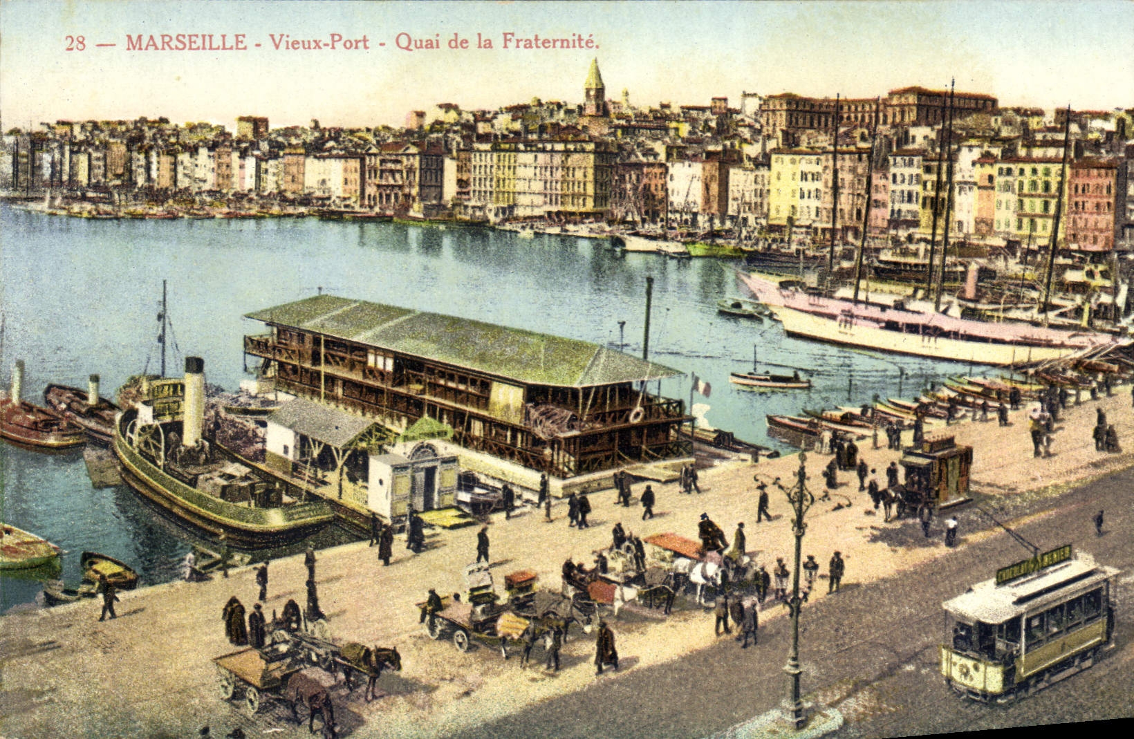 CPA Marseille Vieux Port Quai De La Fraternite Bateaux