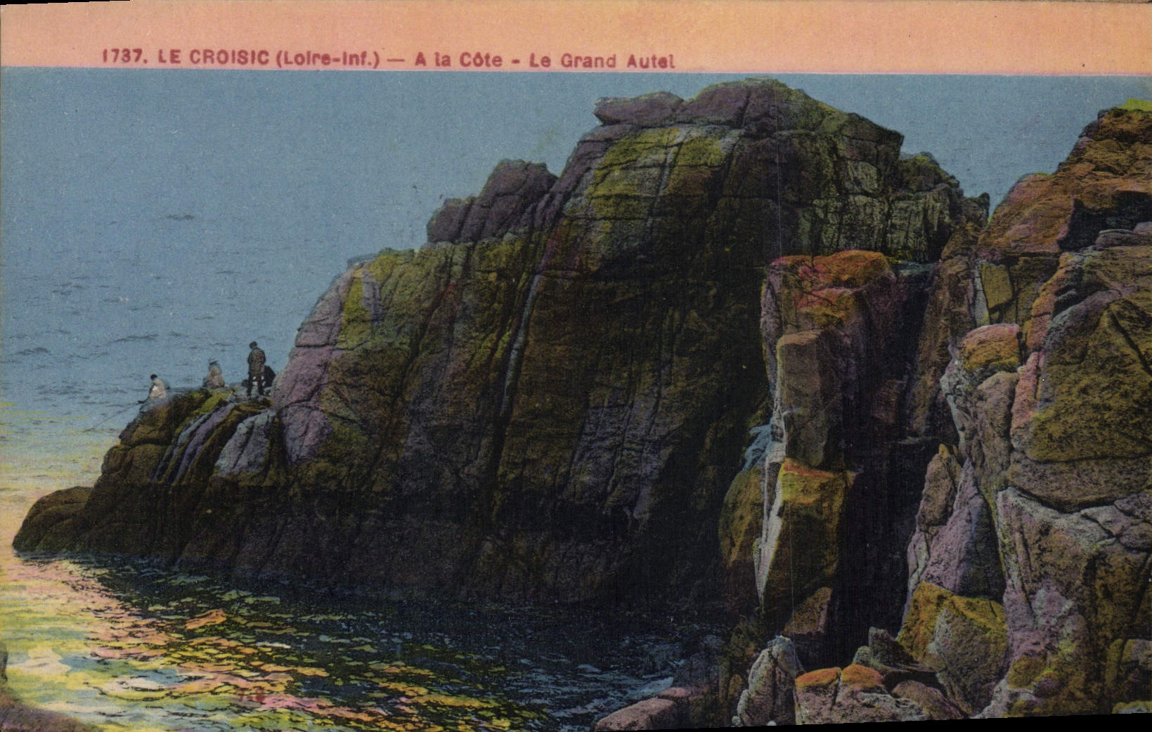 VINTAGE POSTCARD Croisic With the dimension the gran furnace bridge