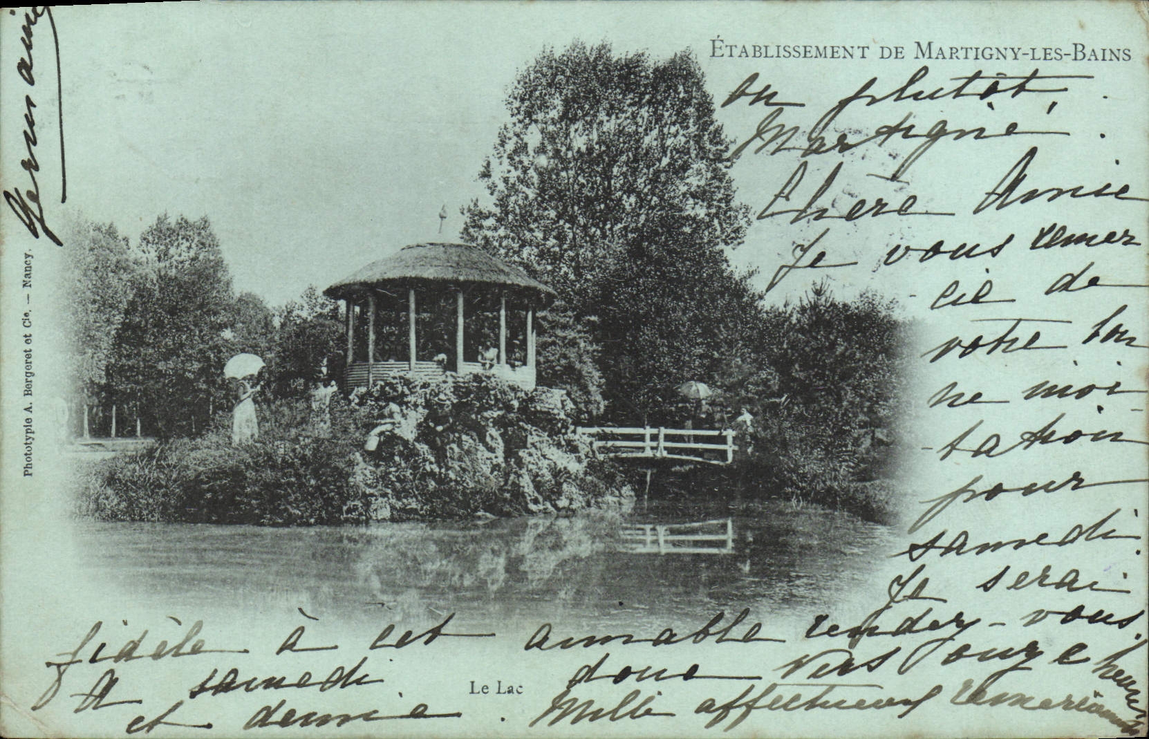 VINTAGE POSTCARD Establishment of Martigny Les Bains