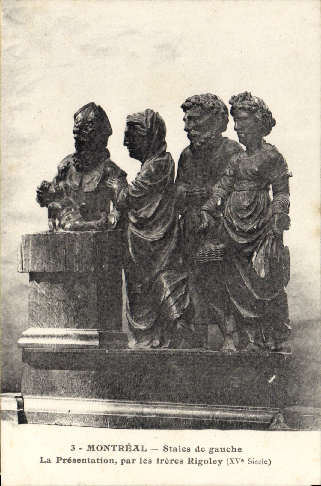 Paradas de Montreal de la POSTAL de la VENDIMIA de la presentación izquierda de los hermanos de Rigoley