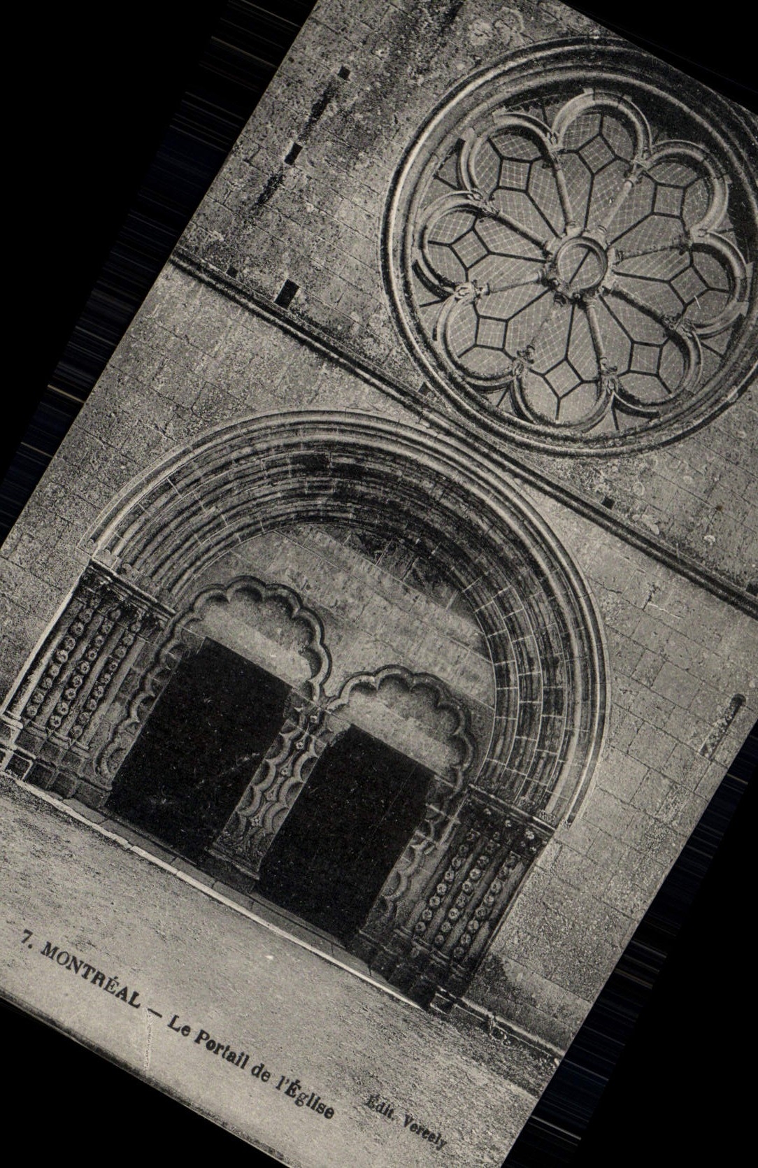 POSTAL Montreal de la VENDIMIA la puerta De I' Eglise