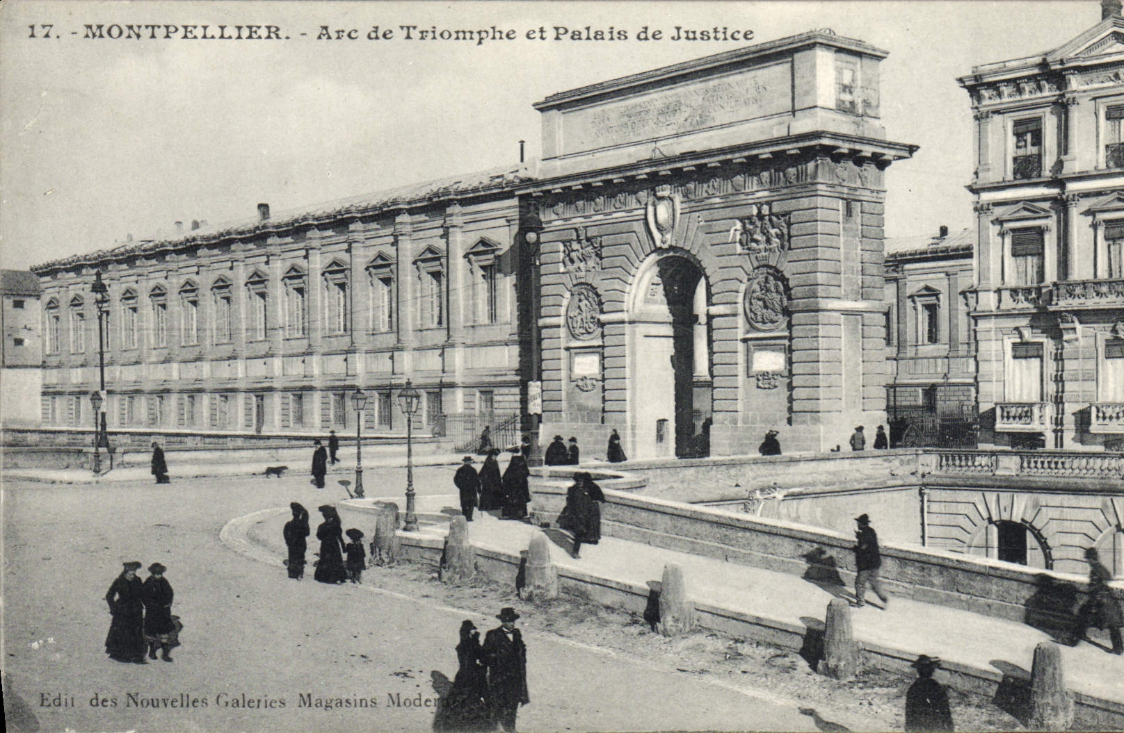 CPA Montpellier Arc De Triomphe Et Palais De Justice