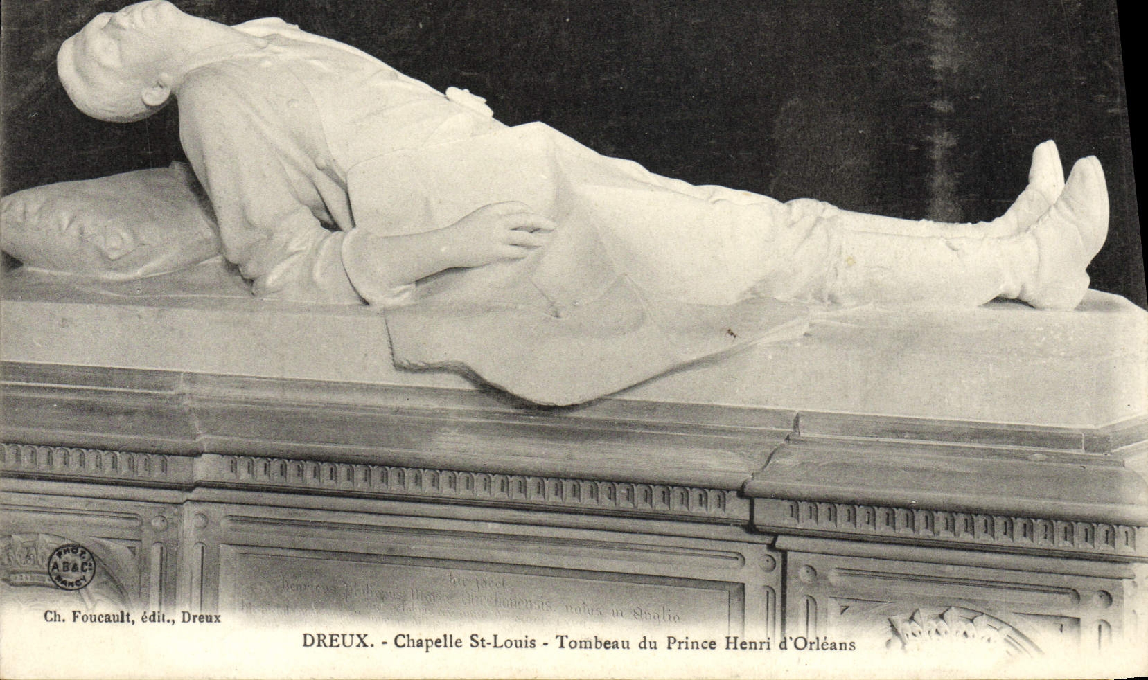 Tumba de St. Louis de la cámara acorazada de Dreux de la POSTAL de la VENDIMIA de príncipe Enrique de Orleans