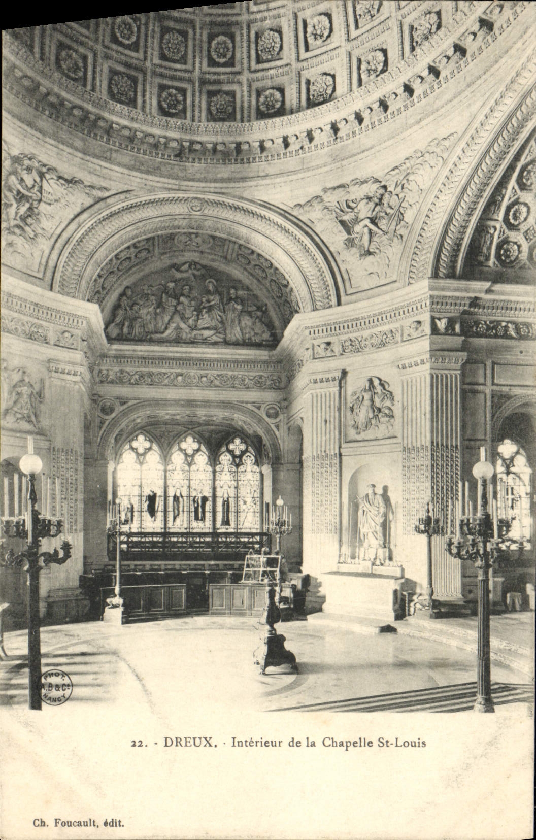CPA Dreux Interieur De La Chapelle St Louis