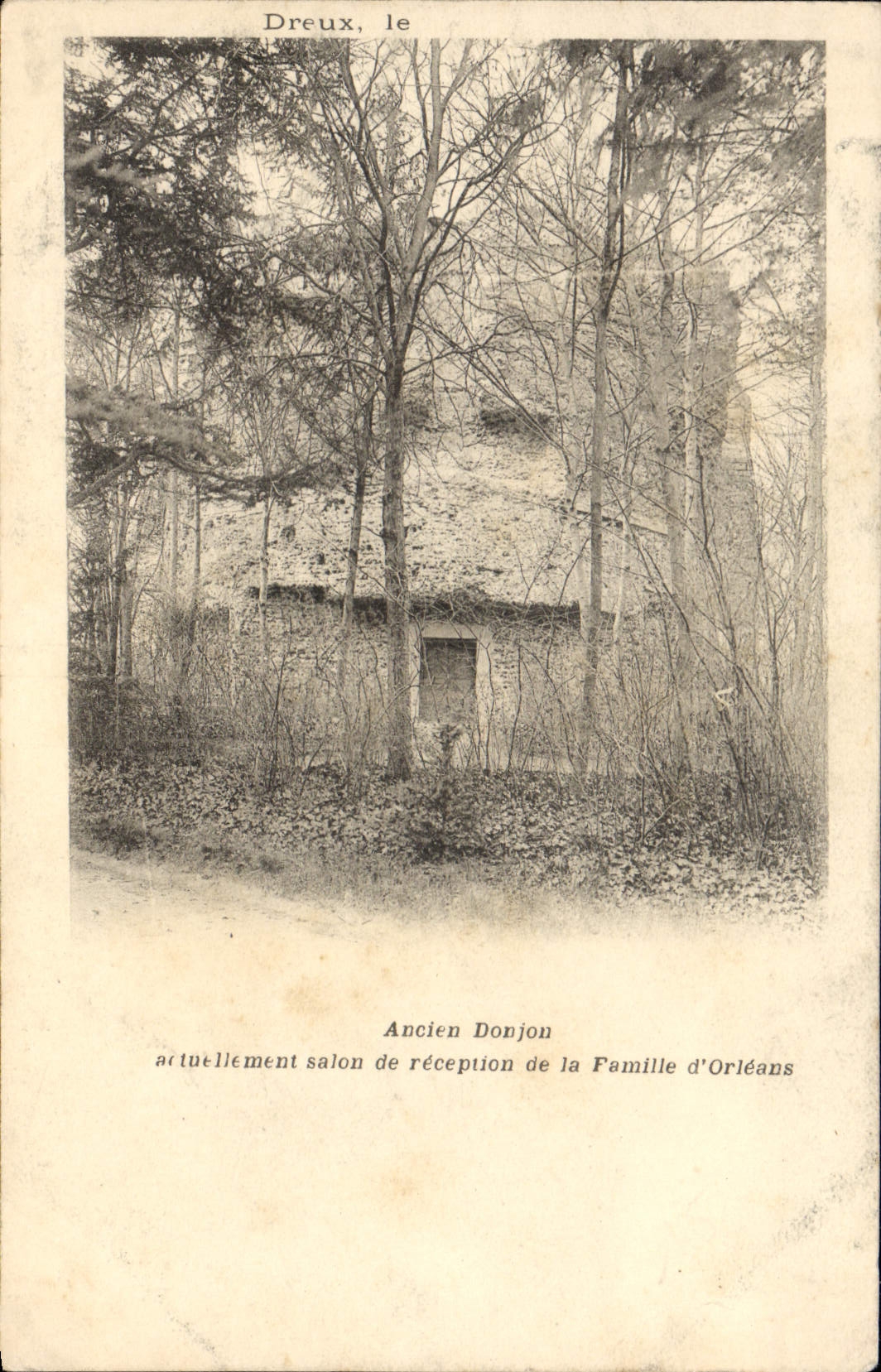 Sitio de recepción de ActueIlement de la subsistencia de Dreux de la POSTAL de la VENDIMIA viejo de la familia de Orleans