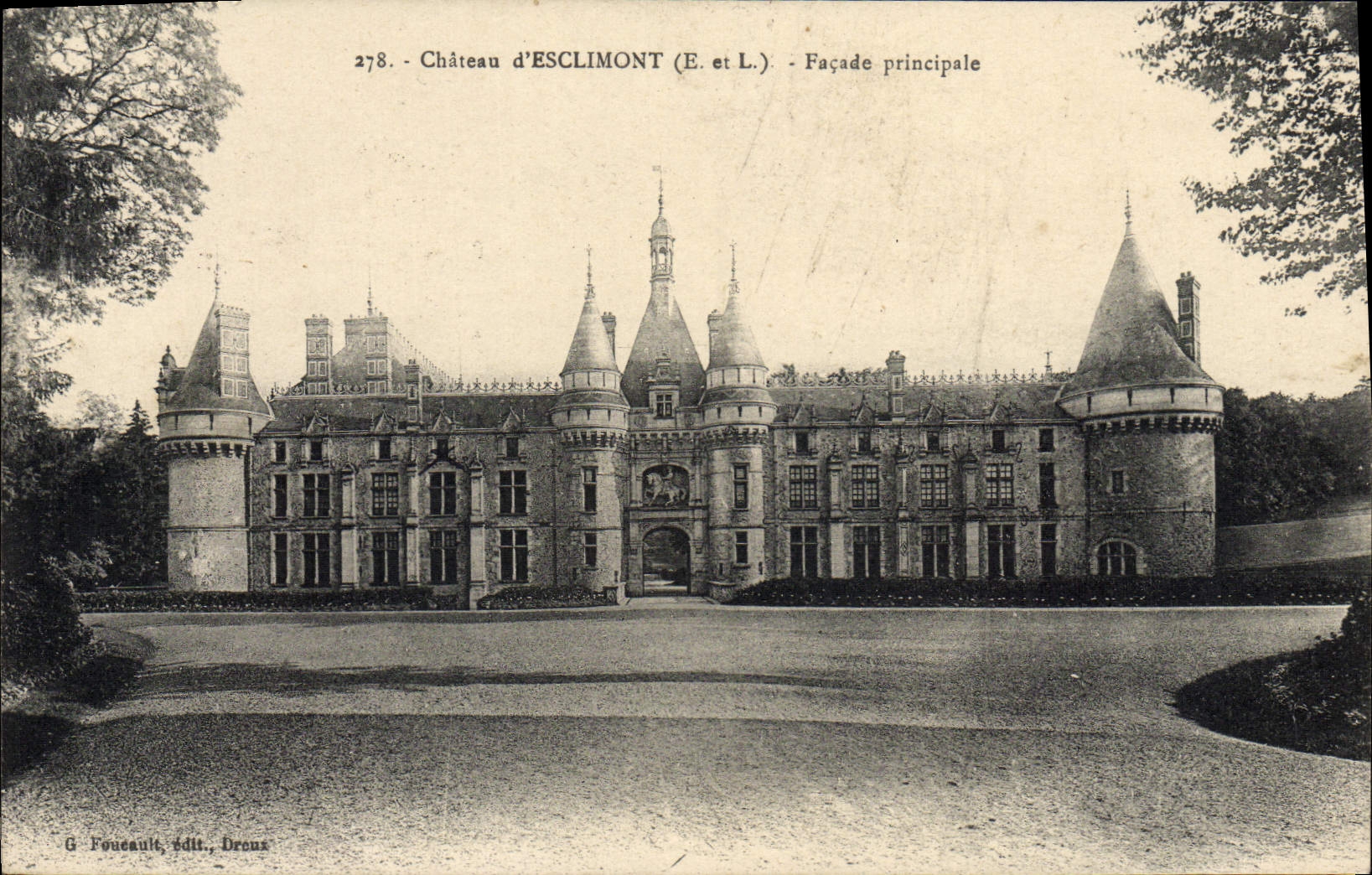 CPA Chateau D'Esclimont Facade Principale