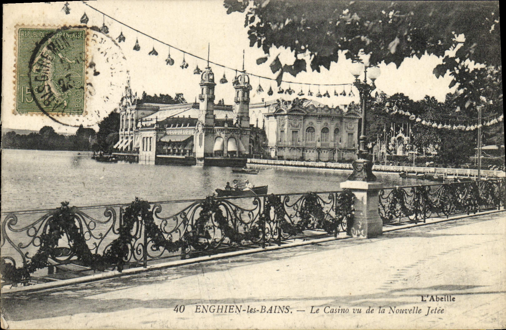 CPA Enghien Les Bains Le Casino Vu De La Nouvelle Jetee