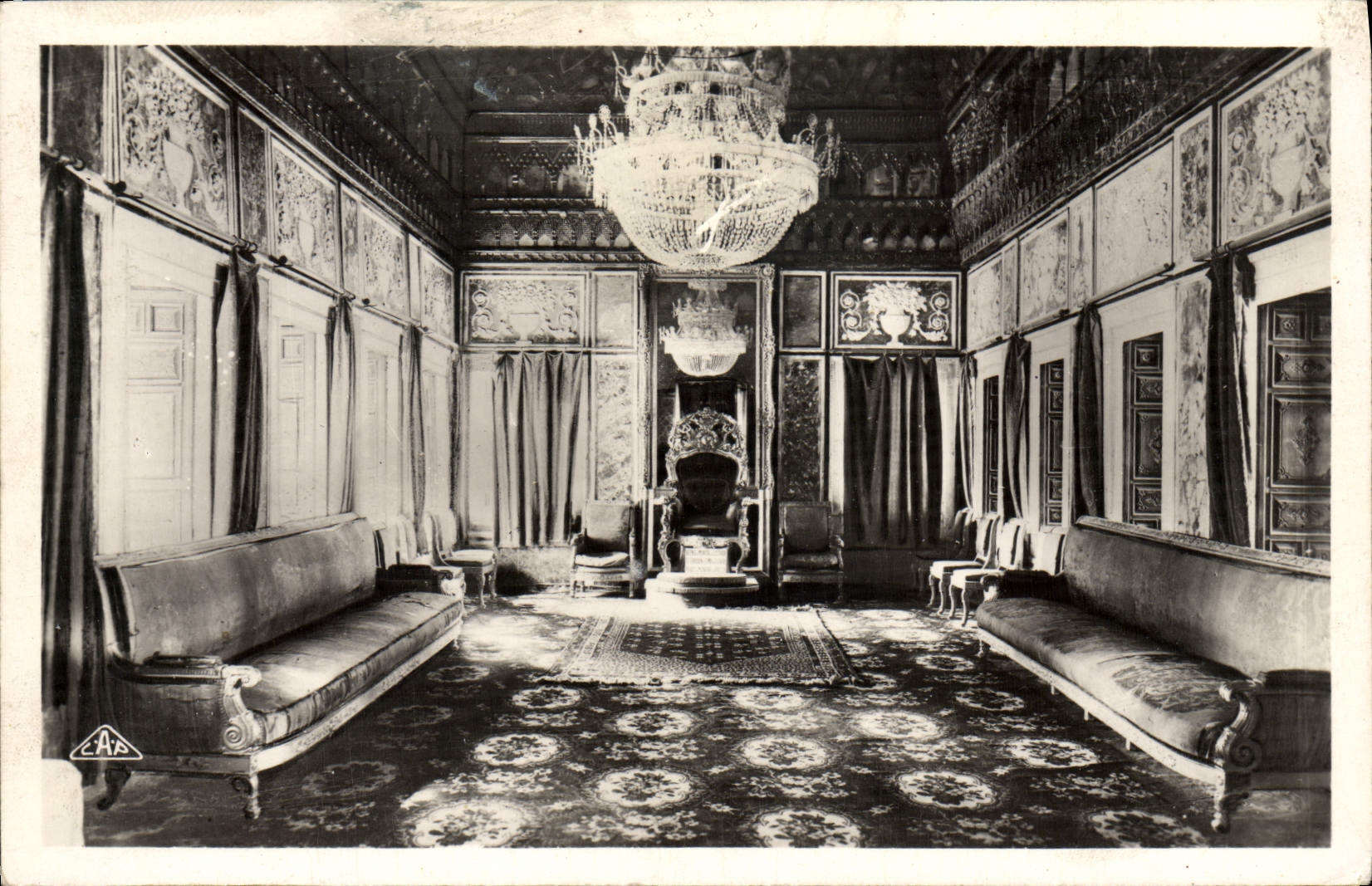 POSTAL Túnez Bardo de la VENDIMIA el cuarto de Galces