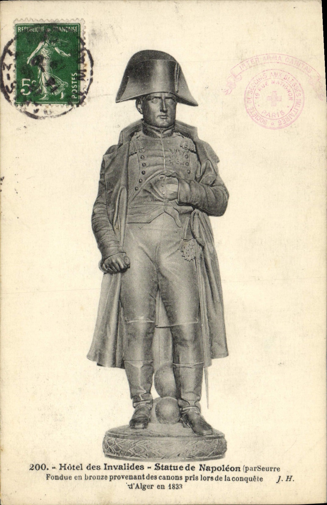 CPA Hotel Des Invalides Statue De Napoleon 1er