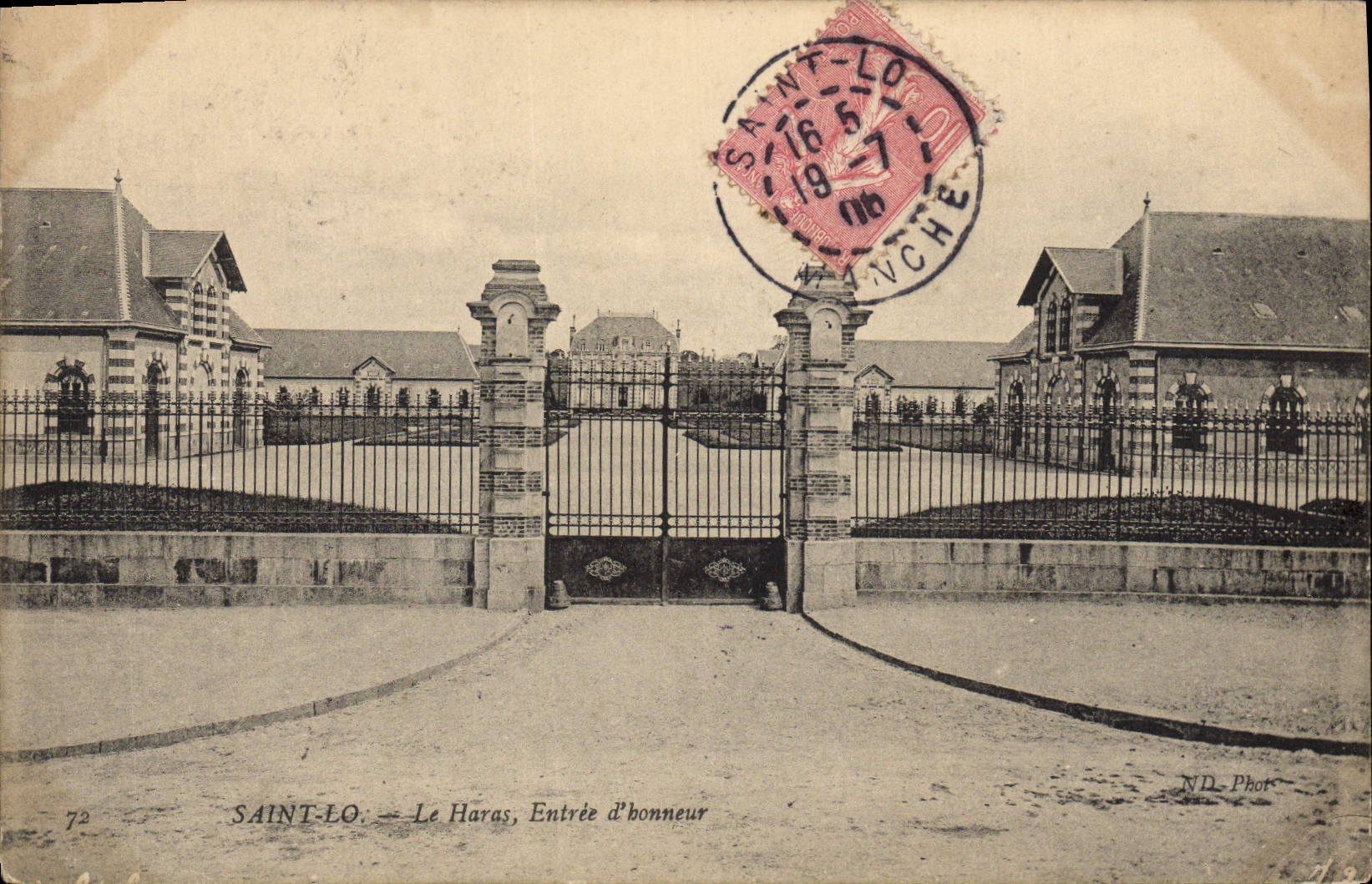 POSTAL Lo santo de la VENDIMIA la granja de perno prisionero entrada del caballo de Militaria del honor