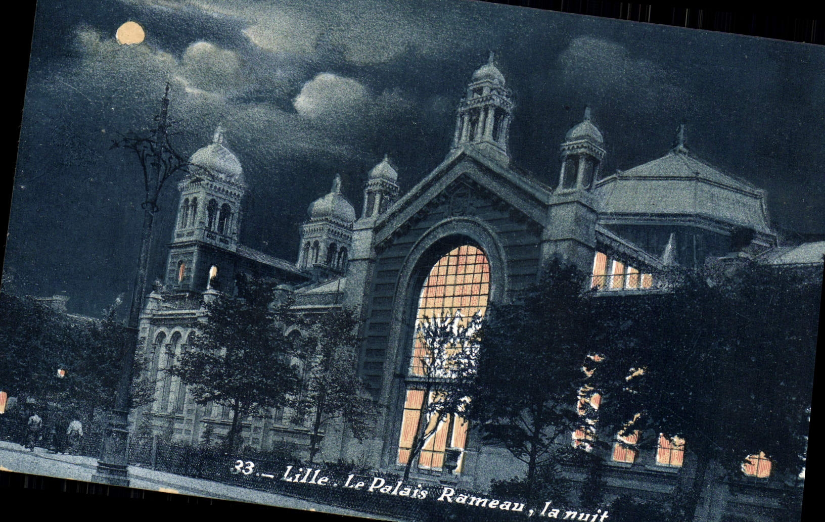 POSTAL Lille de la VENDIMIA la rama del paladar la noche