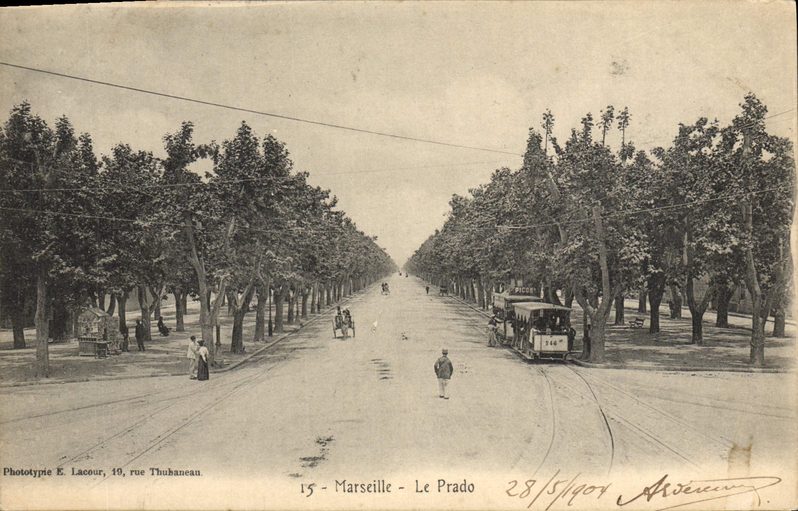 CPA Marseille Le Prado Tramway