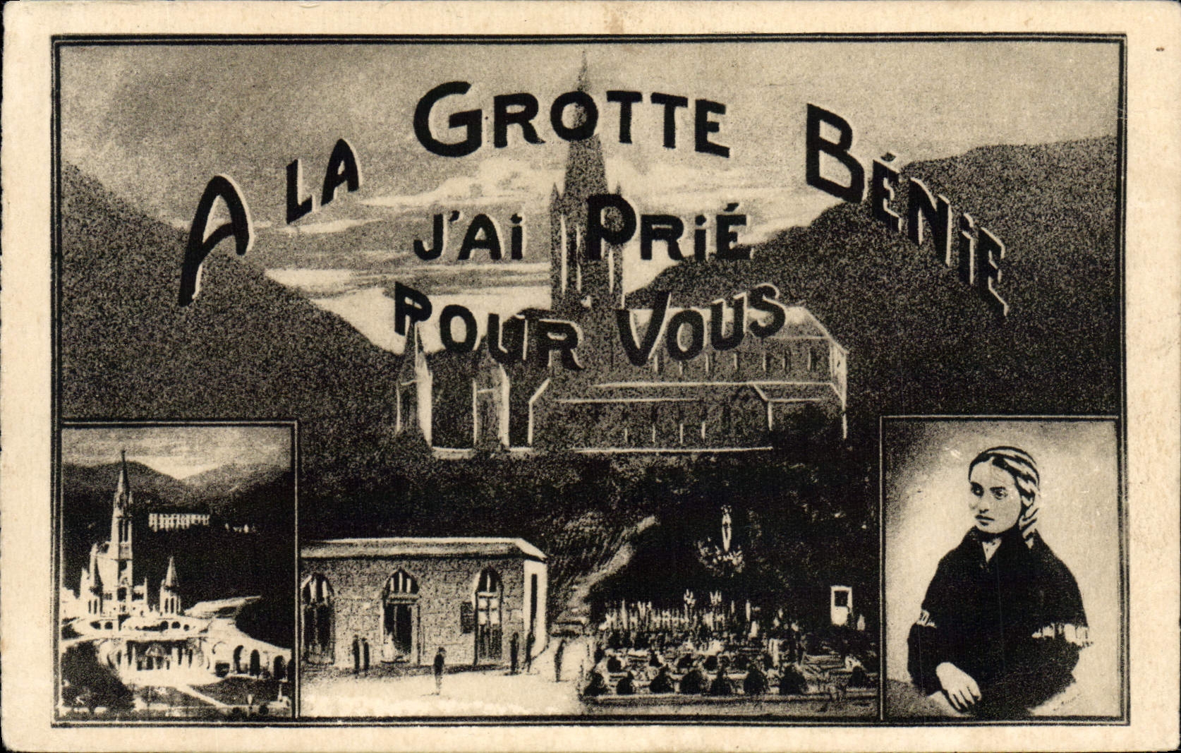 VINTAGE POSTCARD With the Blessed Cave I have Request For You Heavy