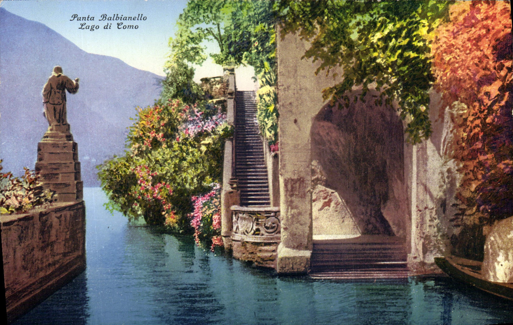 VINTAGE POSTCARD Punta Balbianello Lago Di Como