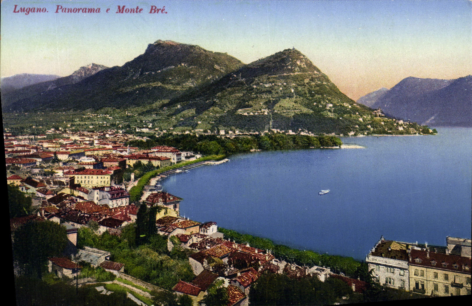 VINTAGE POSTCARD Lugano Panorama E Assembles Bre