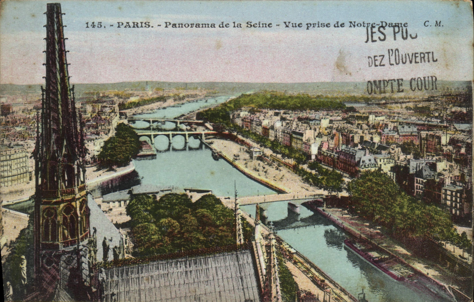 CPA Paris Panorama De La Seine Vue Prise De Notre Dame