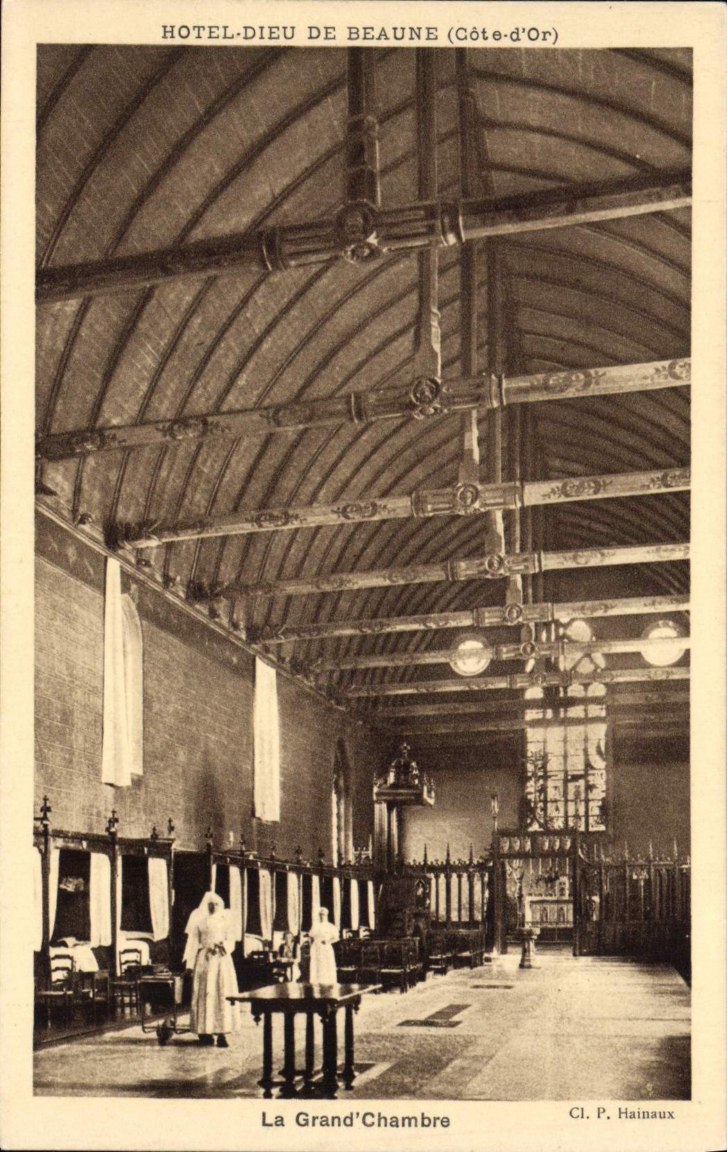 CPA Beaune Hotel Dieu La Grand Chambre Infirmiere Religieuse