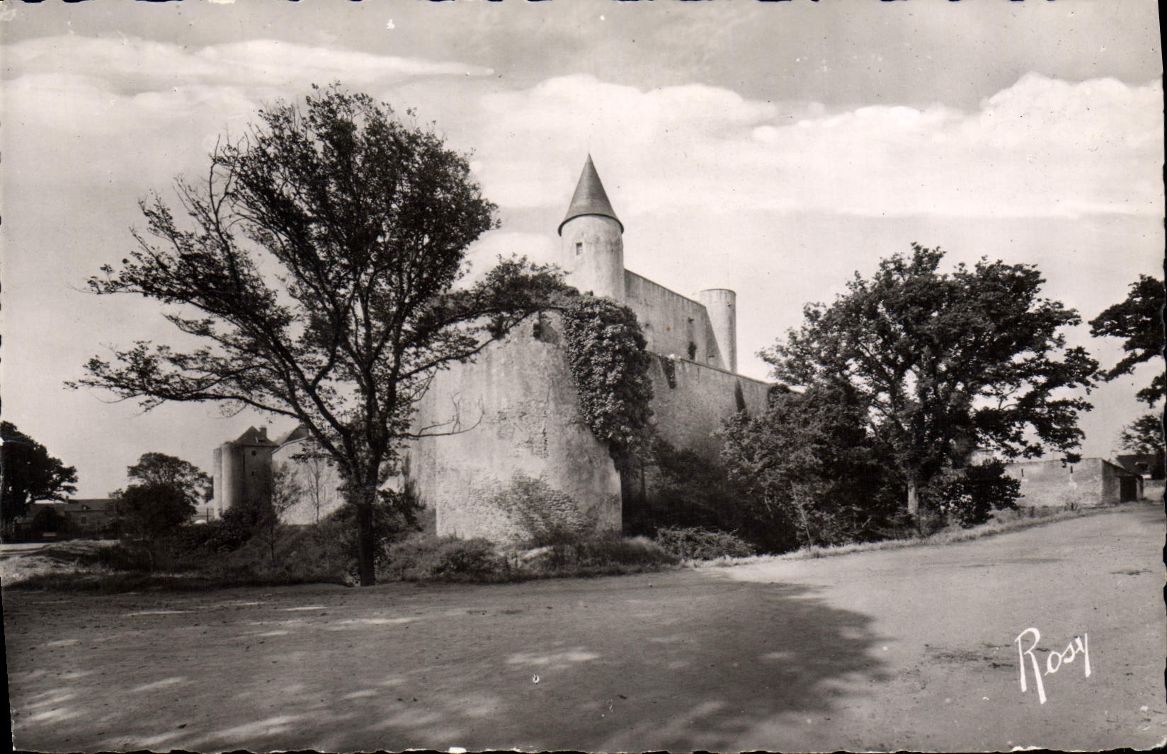 POSTAL MODERNA Noirmoutier el cuadro total del castillo del recinto y de la subsistencia