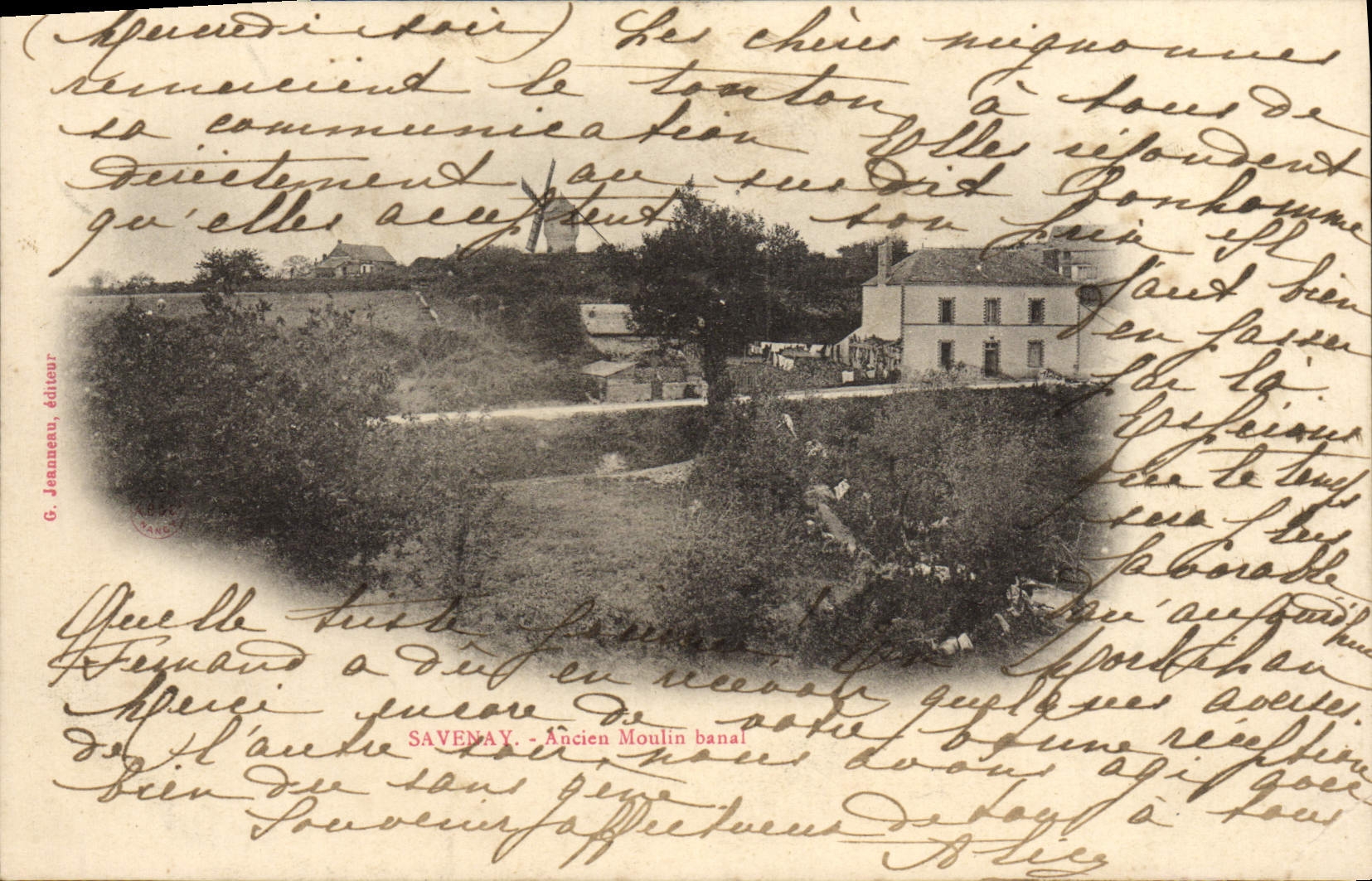 VINTAGE POSTCARD Savenay Old Communal mill