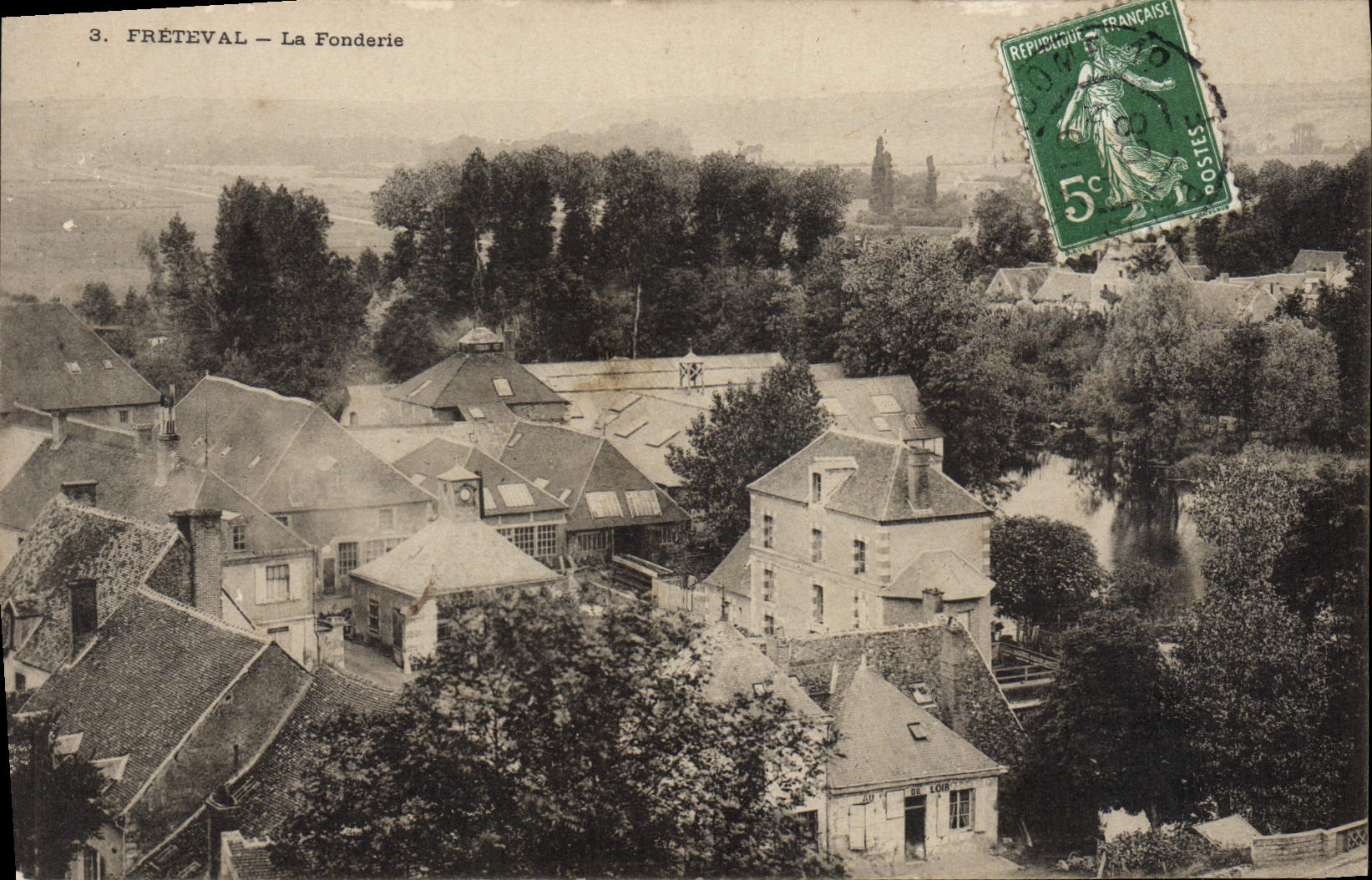 CPA Freteval La Fonderie cachet Ambulant