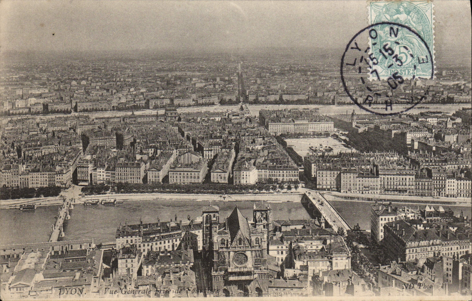 CPA Lyon Vue Generale Prise de Fourviere