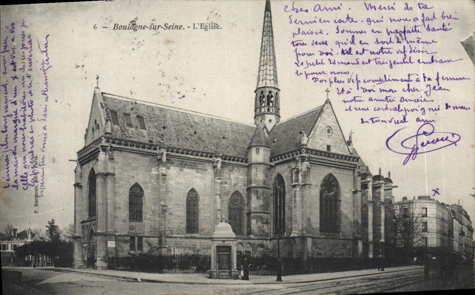 CPA Boulogne Sur Seine L'Eglise