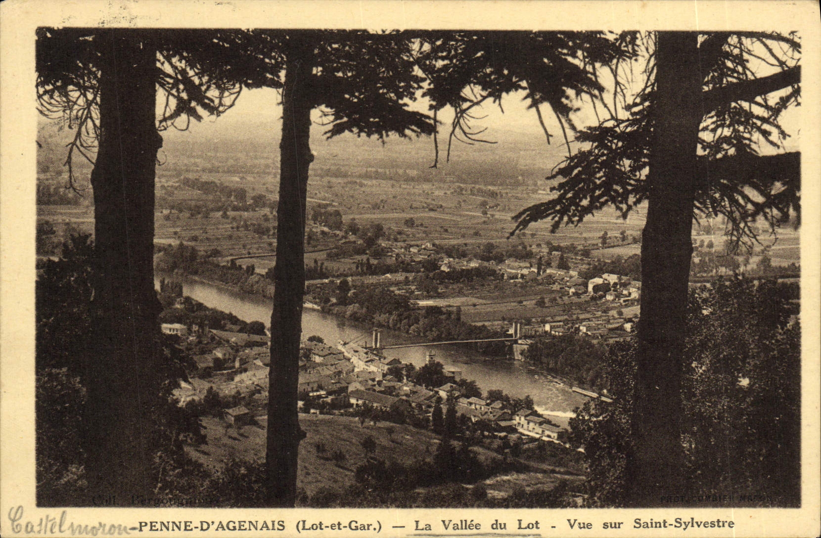 CPA Penne D'Agenais La Vallee du Lot Vue sur Saint Sylvestre