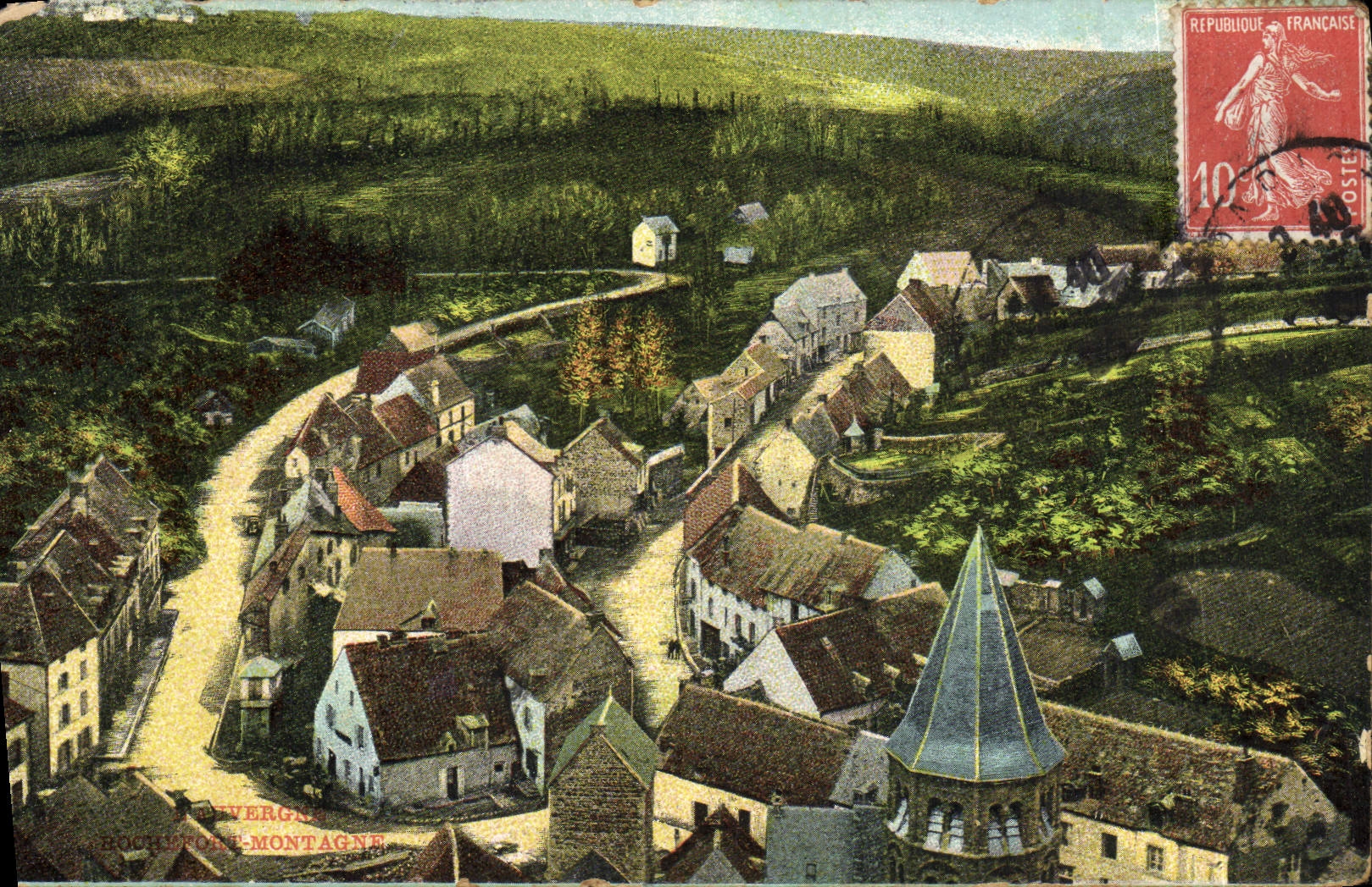 VINTAGE POSTCARD Rochefort Mountain