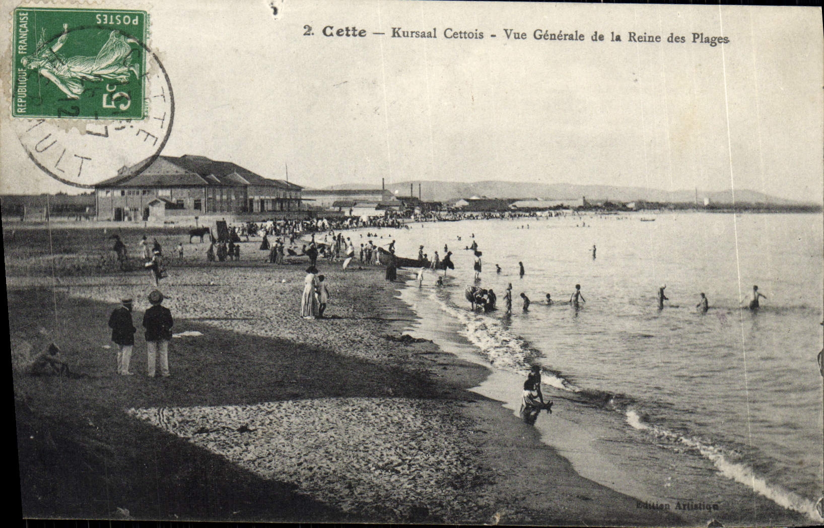 CPA Cette Kursaal Cettois Vue Generale de la Reine des Plages