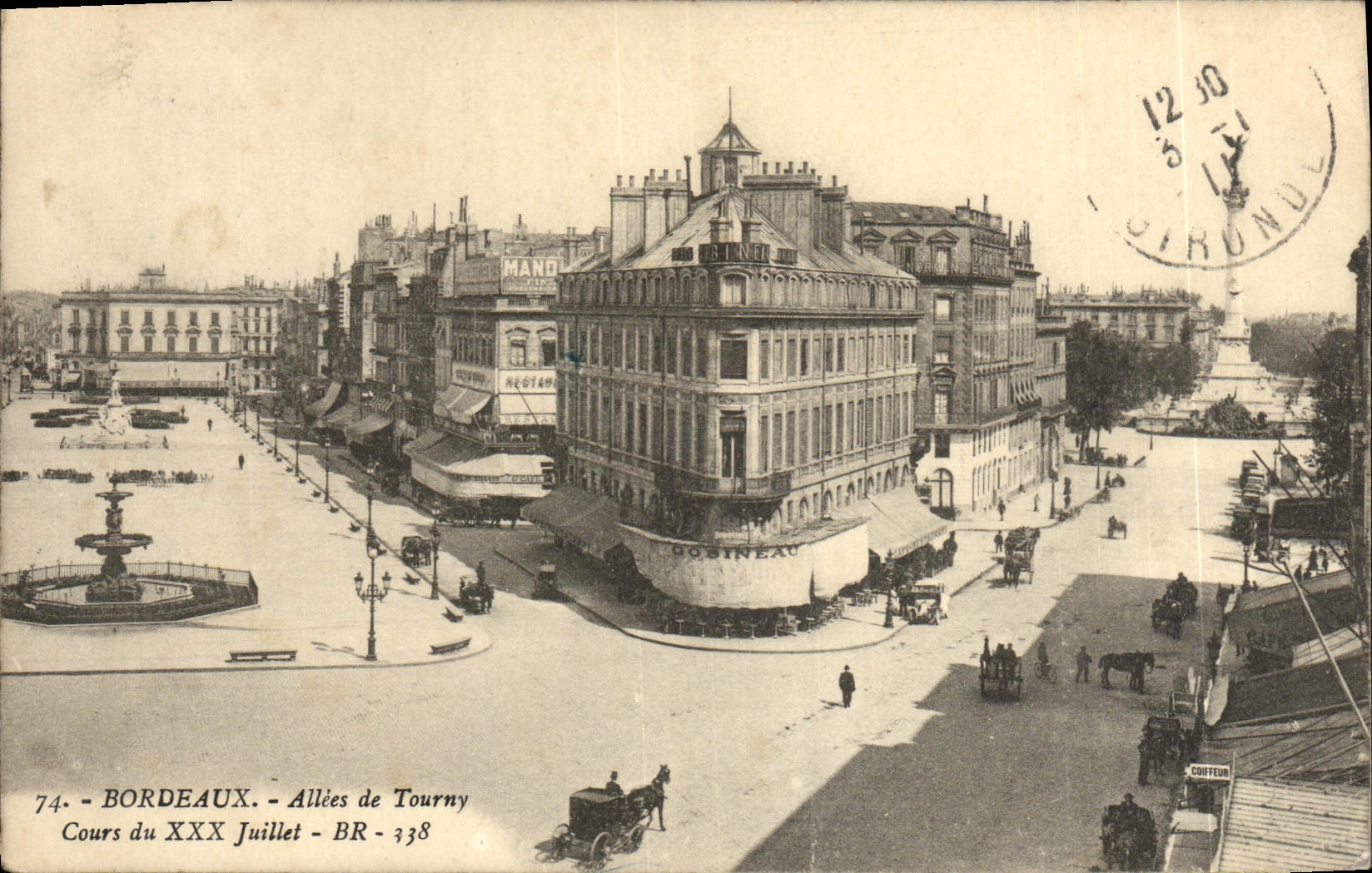 CPA Bordeaux Allees de Tourny Cours du XXX Juillet 