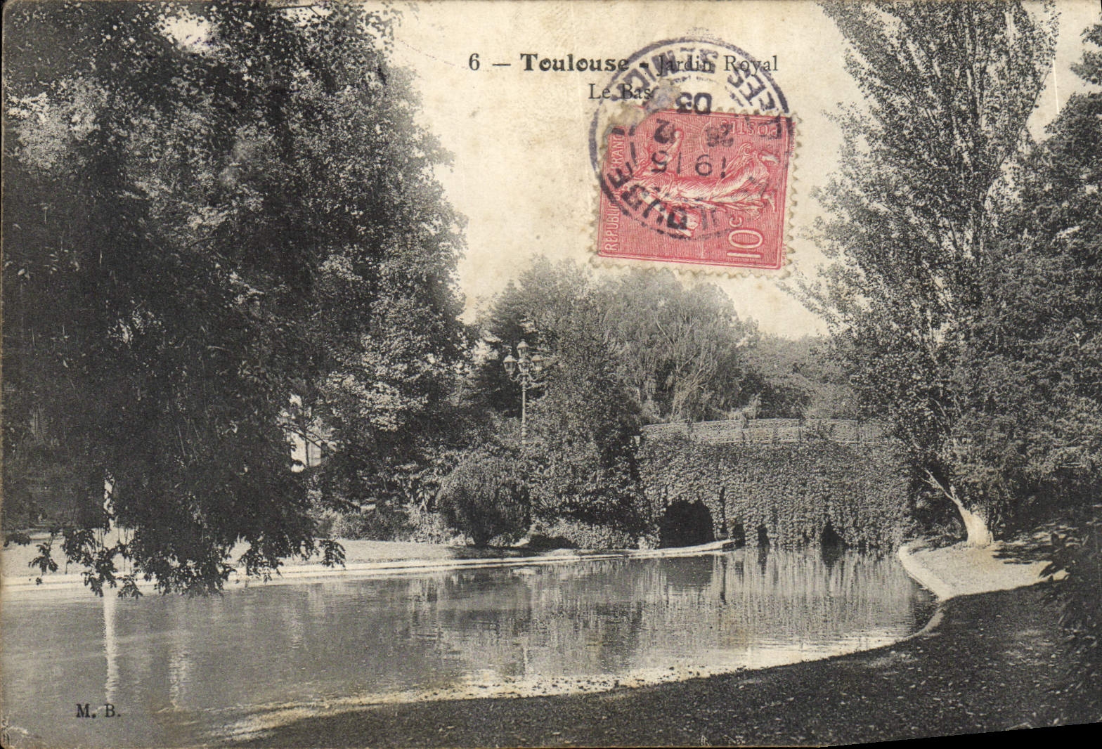 VINTAGE POSTCARD Toulouse Royal Garden