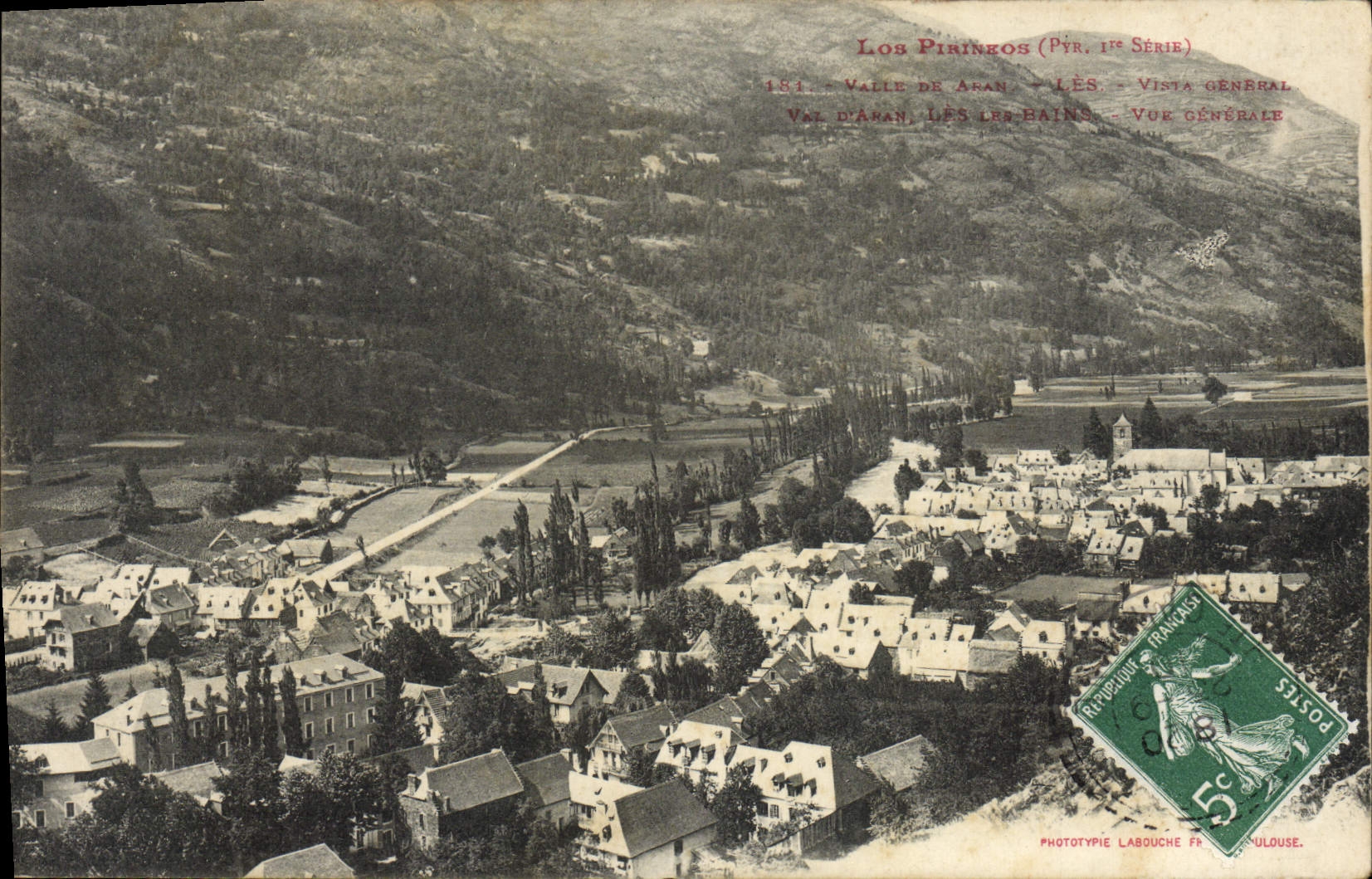 VINTAGE POSTCARD Valley of Aran the general Vista