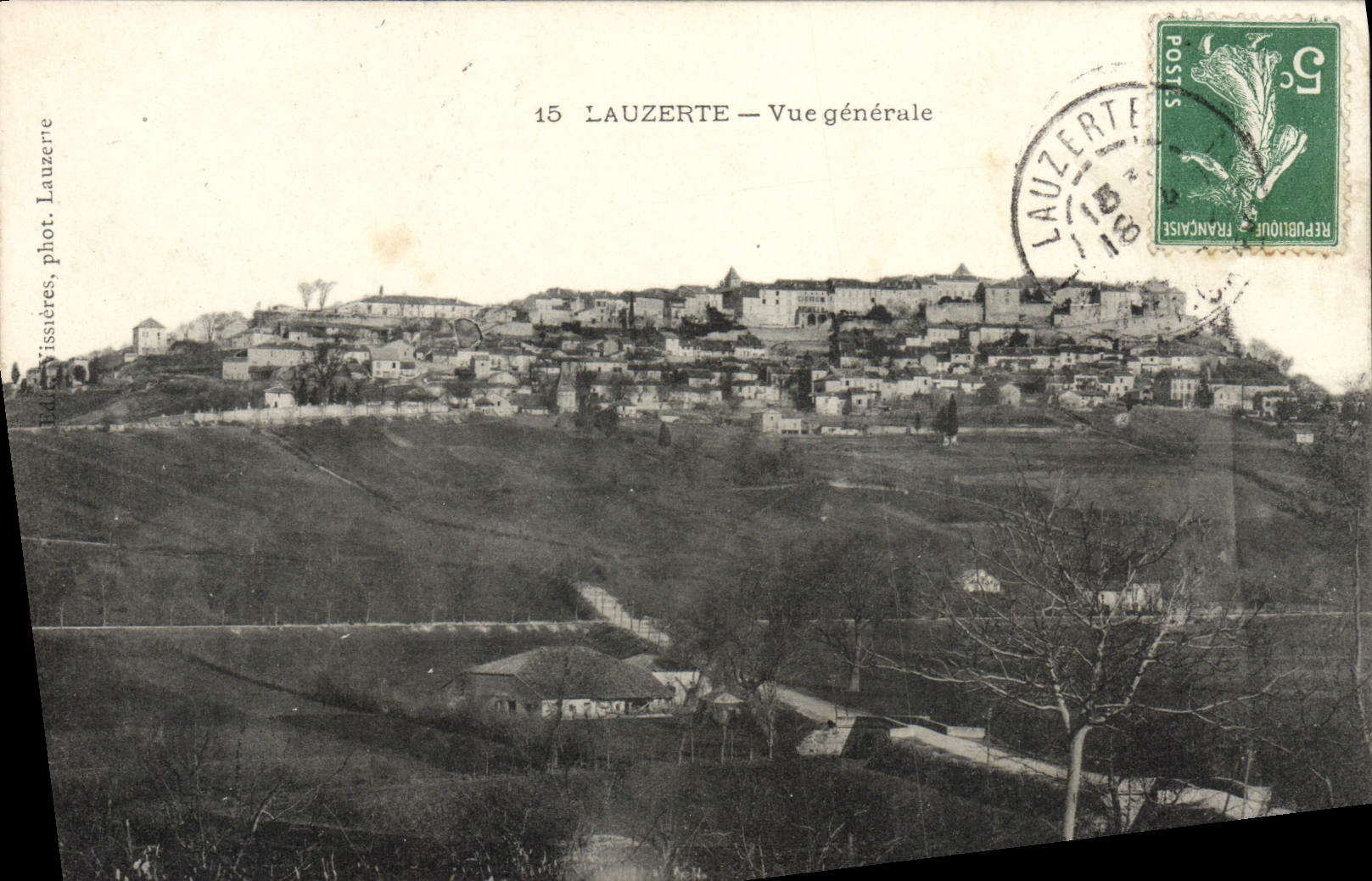 VINTAGE POSTCARD Lauzerte View