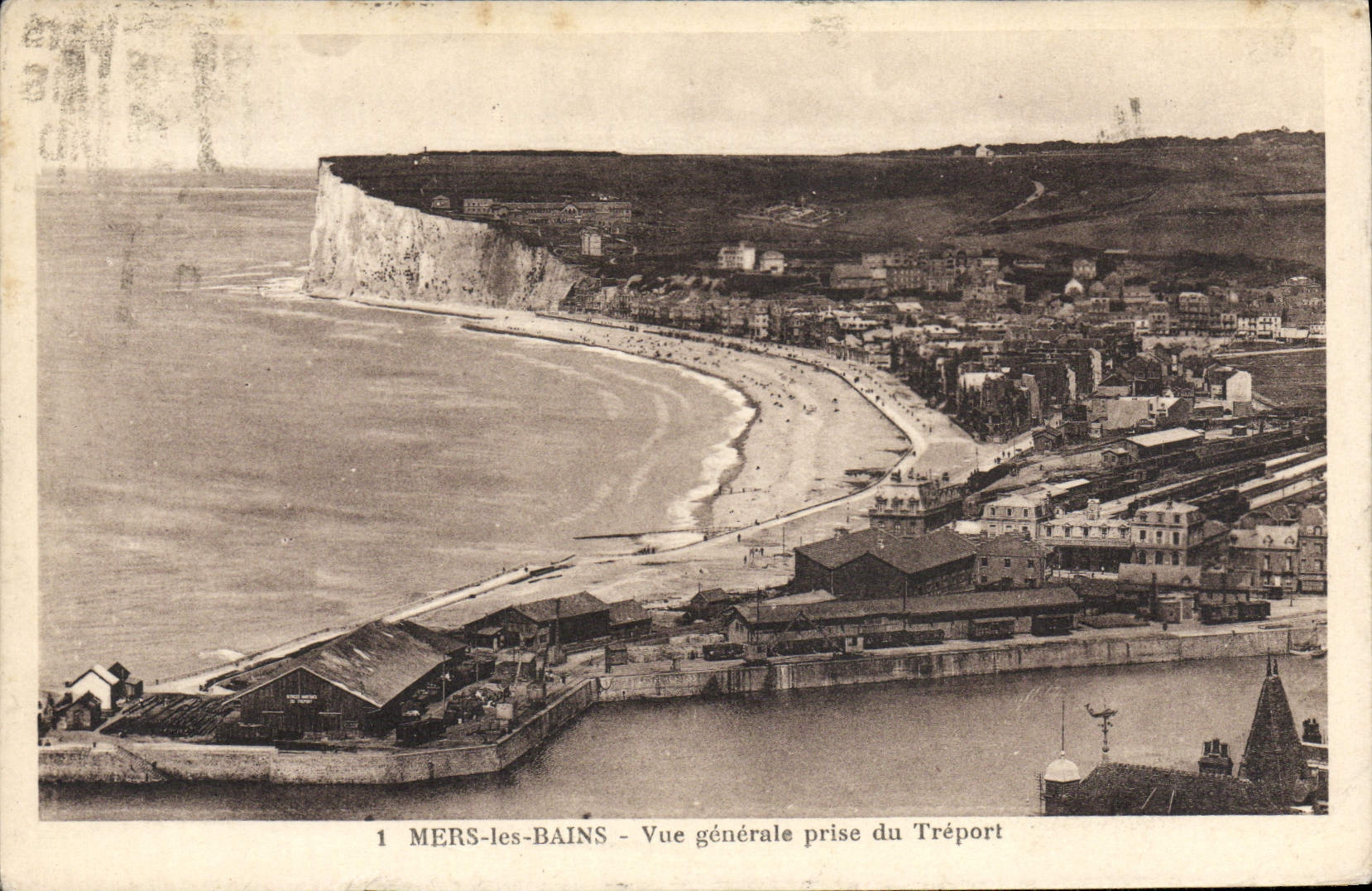 CPA Mers les Bains Vue Generale Prise du Treport
