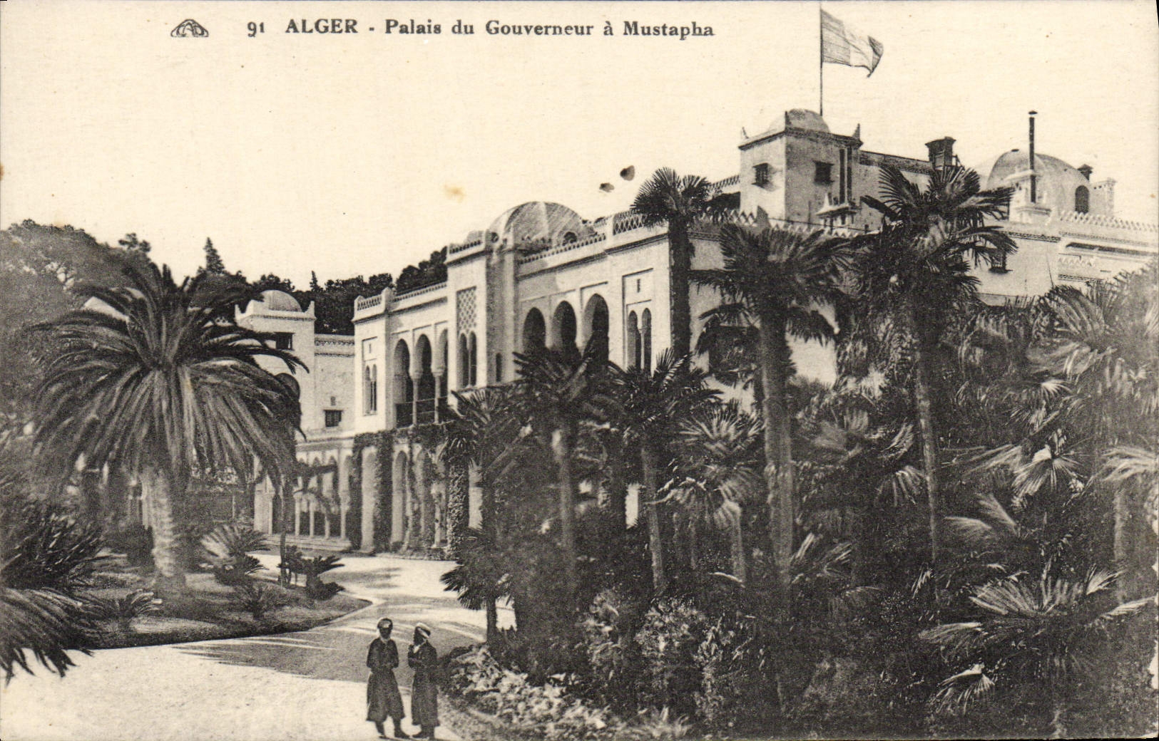 La POSTAL Argel Palais de la VENDIMIA del gobernador tiene Mustafá