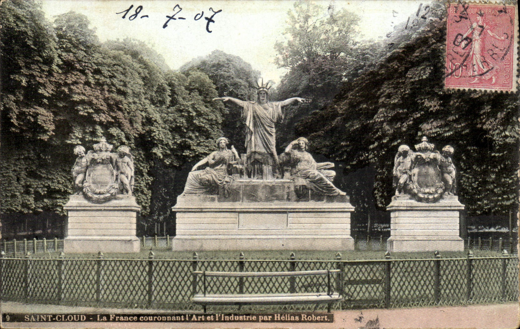 CPA Saint Cloud La France Couronnant l'Art et l'industrie par Helias Robert