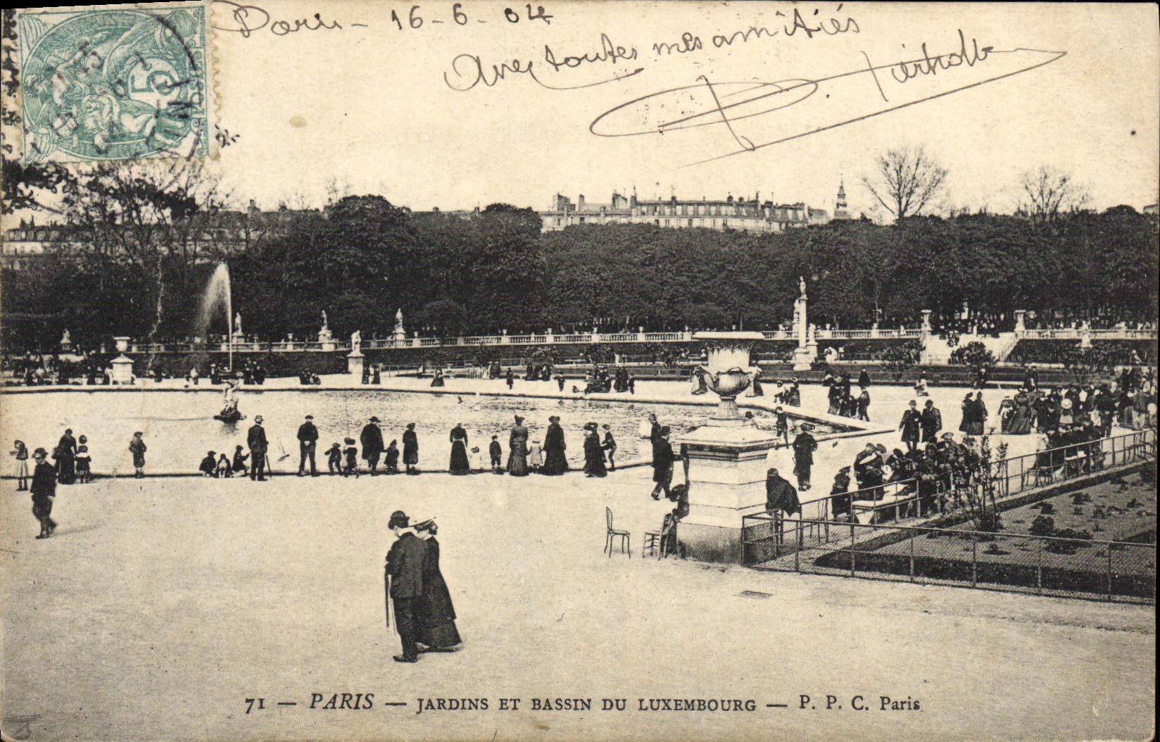 CPA Paris Jardins Et Bassin Du Luxembourg