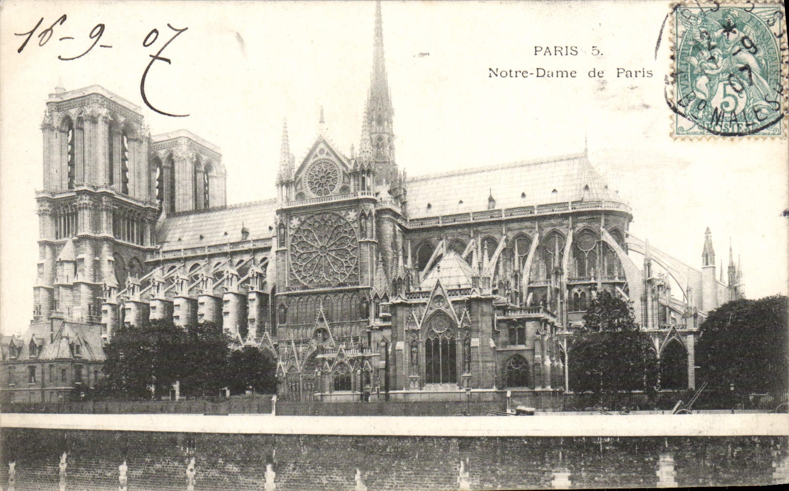 VINTAGE POSTCARD Paris Notre Dame de Paris
