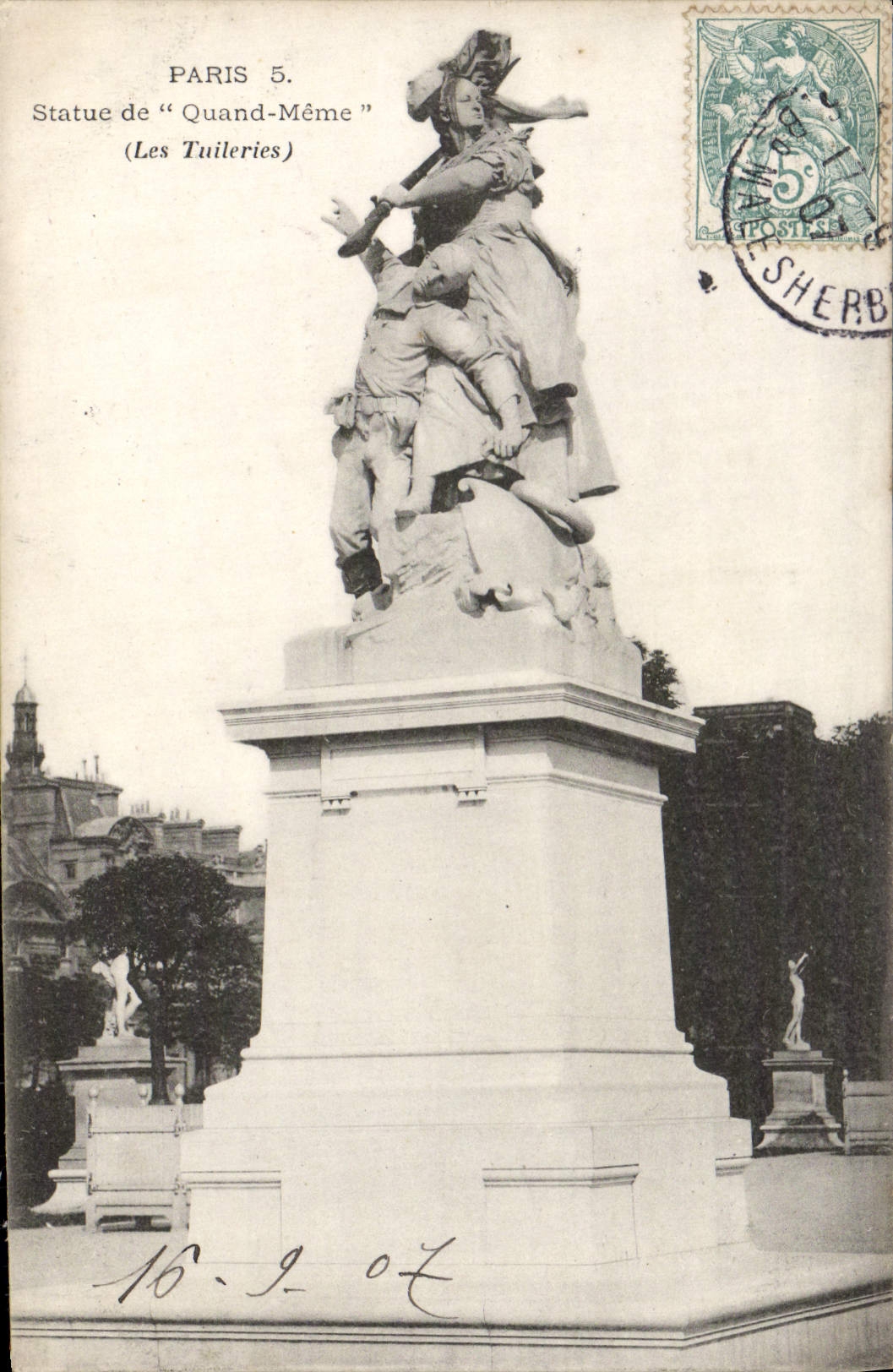 CPA Paris Statue de Quand Meme Les Tuileries
