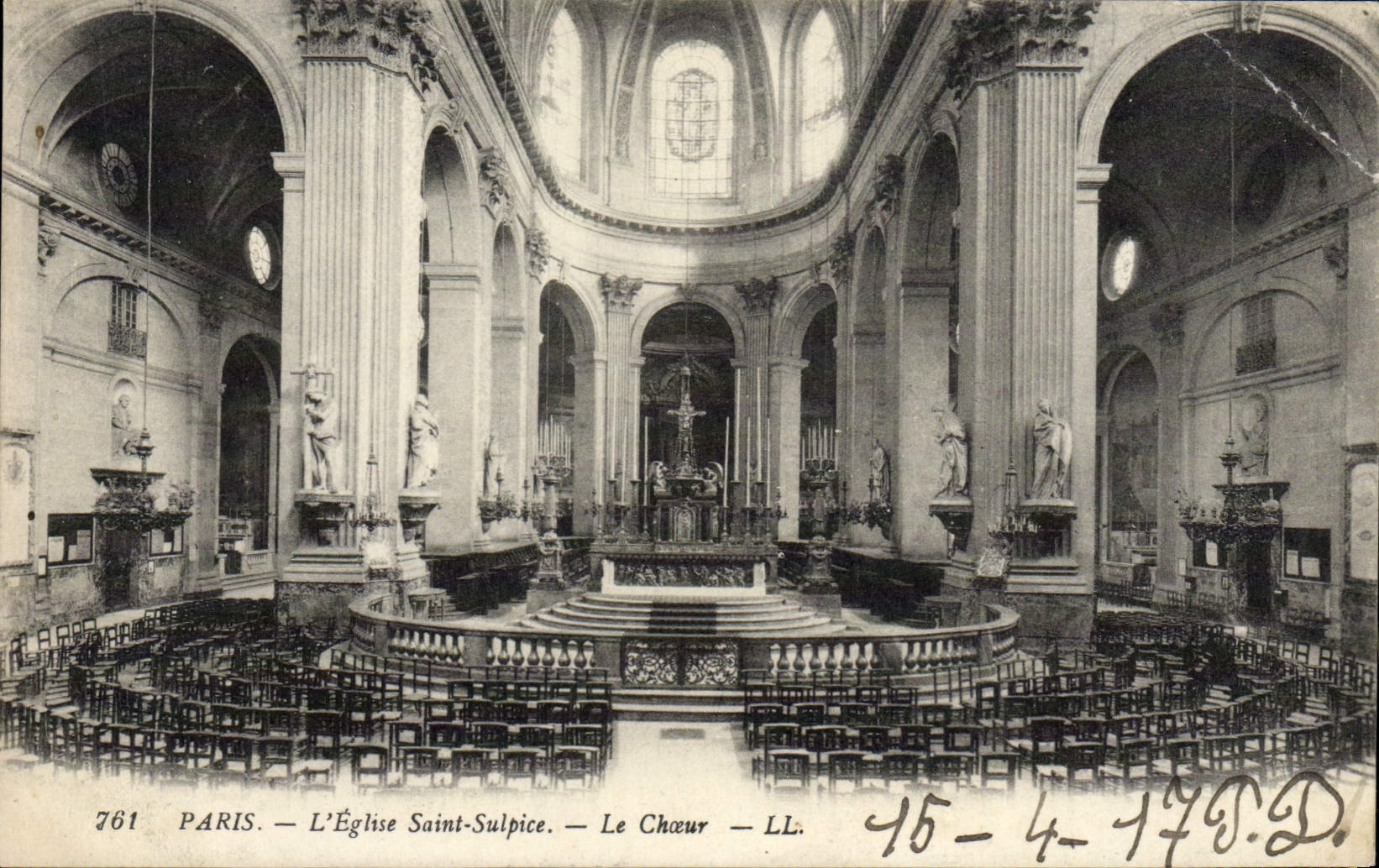 CPA Paris L'Eglise Saint Sulpice Le choeur