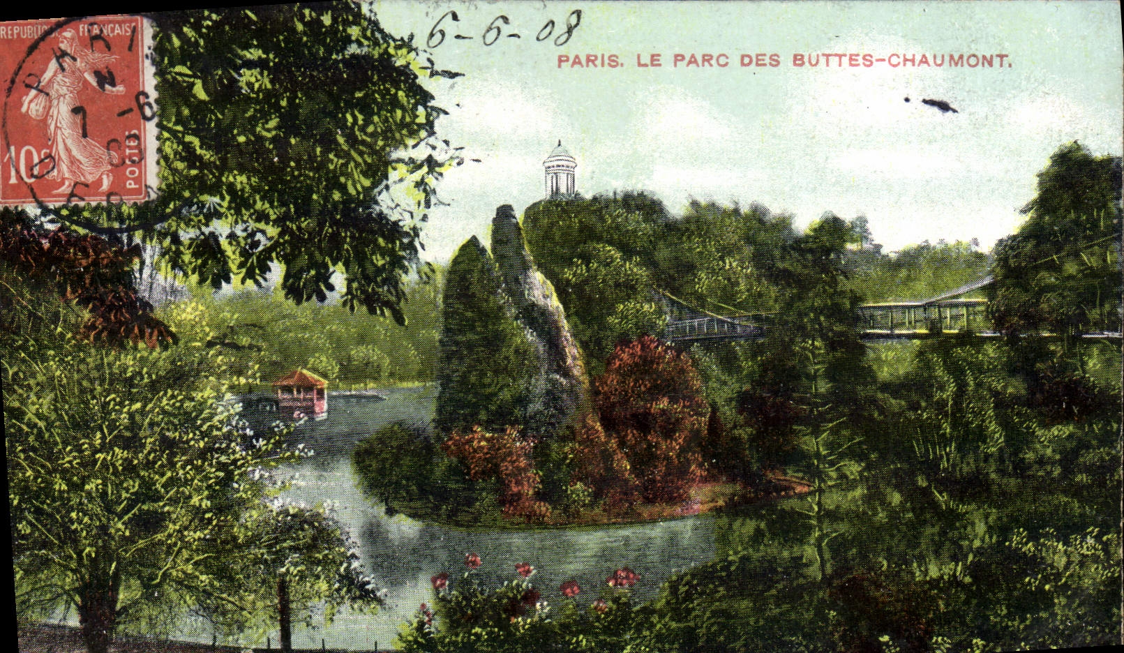 CPA Paris Le parc des Buttes Chaumont