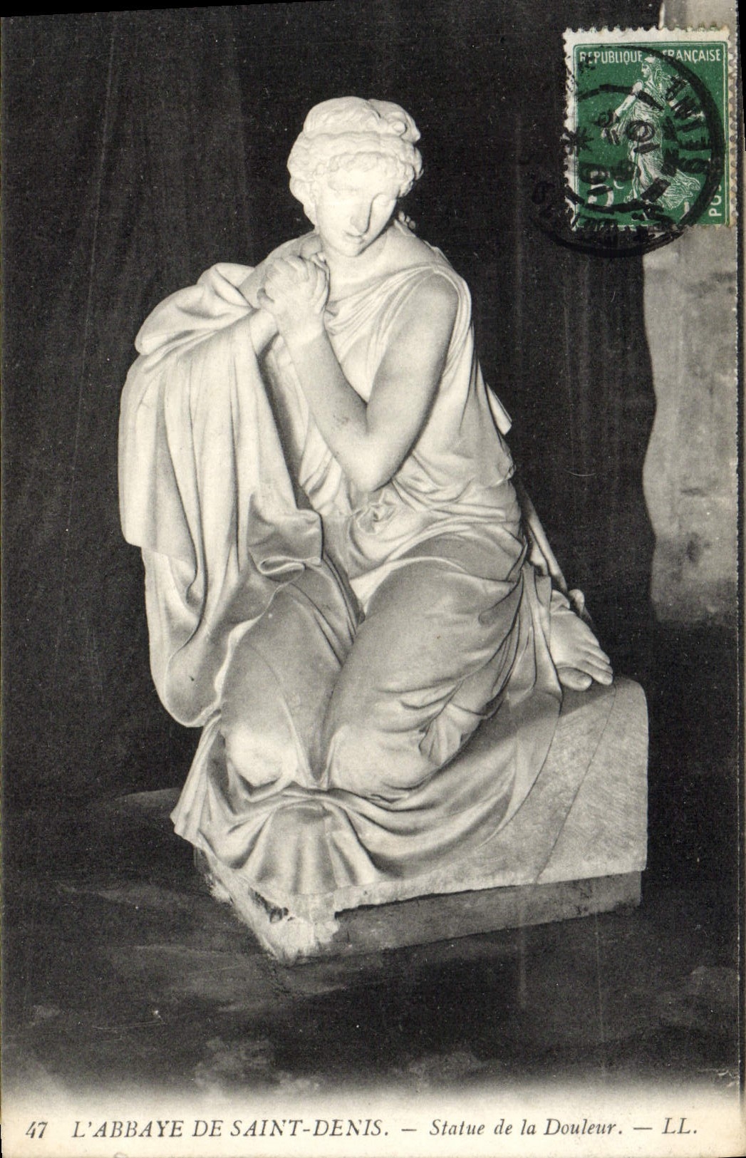 POSTAL de la VENDIMIA que la abadía de Denis Saint gobierna del dolor