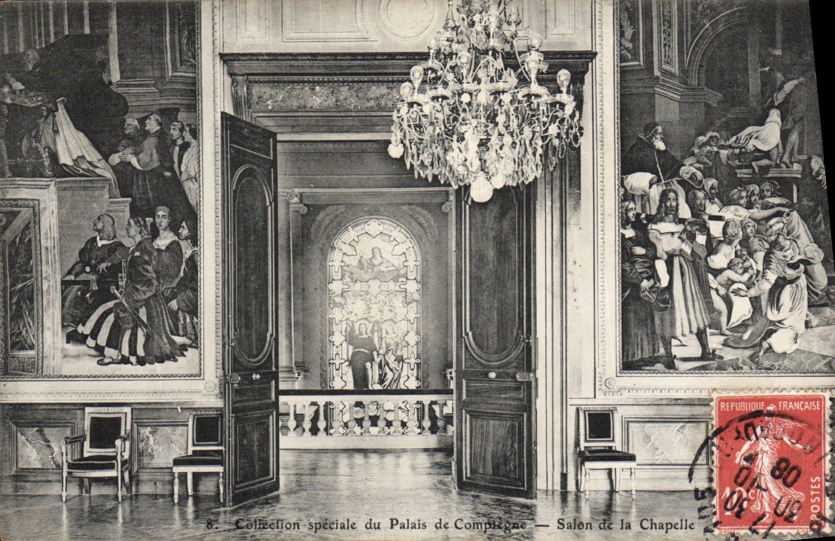 Paladar de la POSTAL de la VENDIMIA de la sala de estar de Compiegne de la cámara acorazada