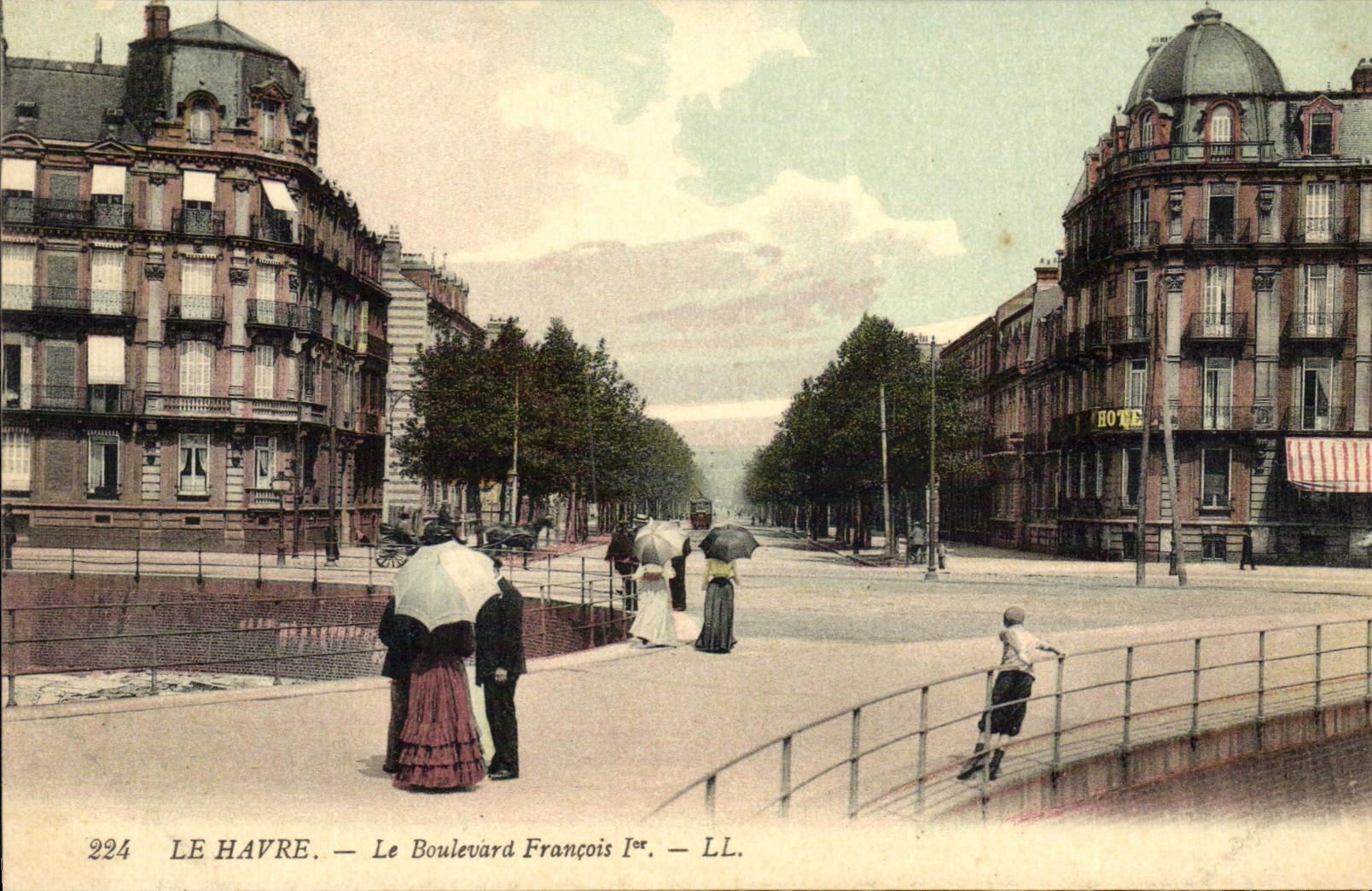 POSTAL Le Havre de la VENDIMIA el bulevar 1r de François