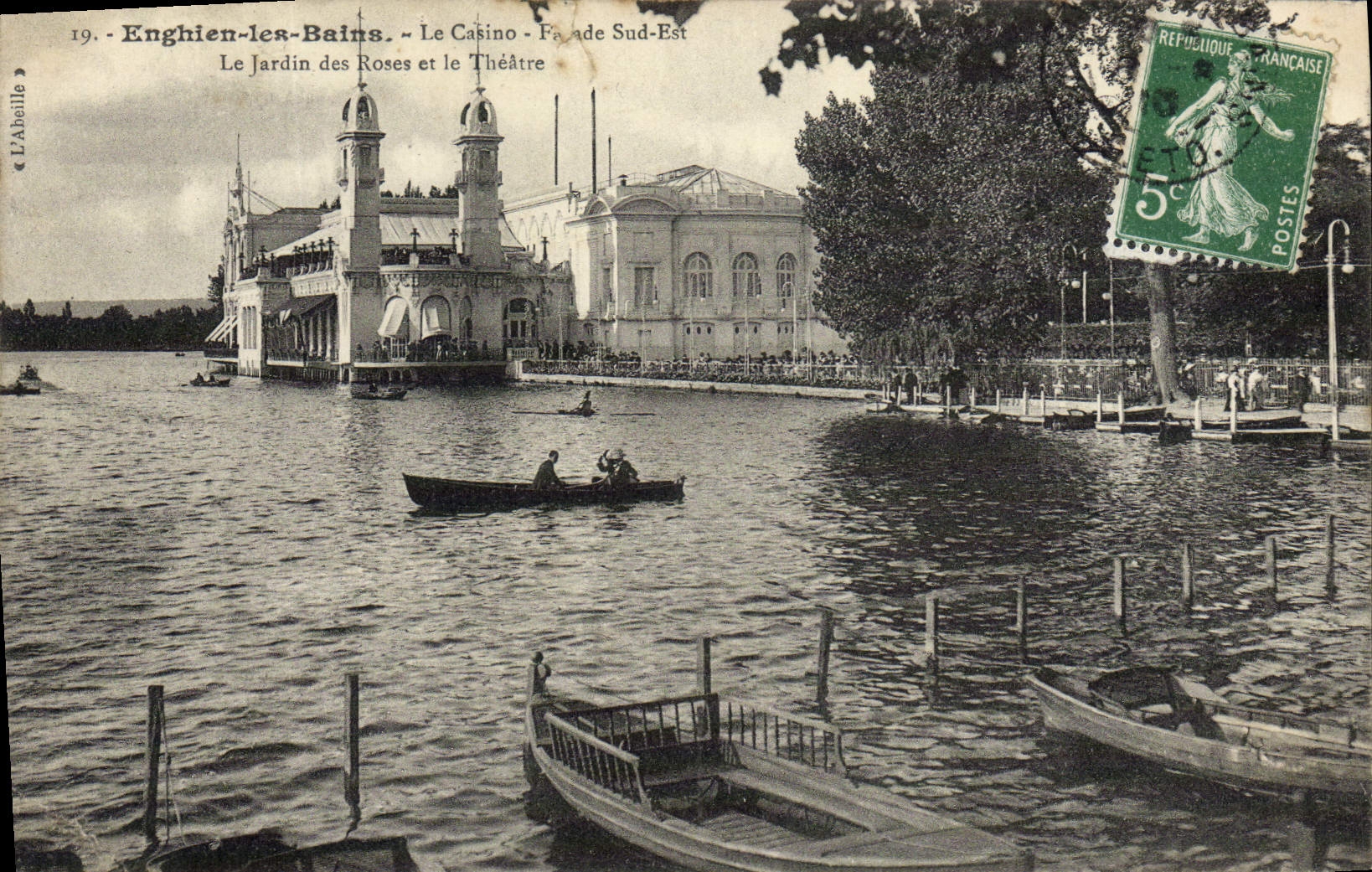 CPA Enghien les Bains Le Casino Le jardin des roses et le theatre 